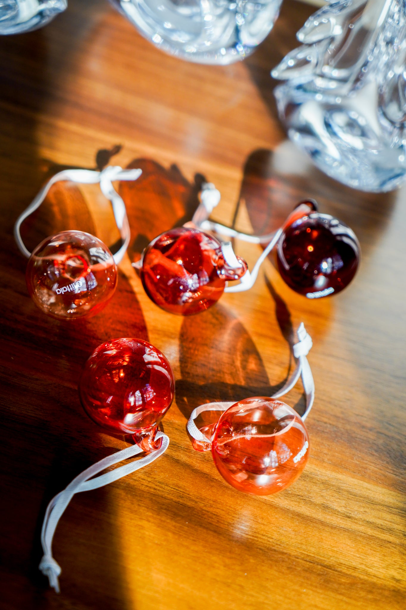 Iittala Glass Ball 40mm/1.6" Red Set/5