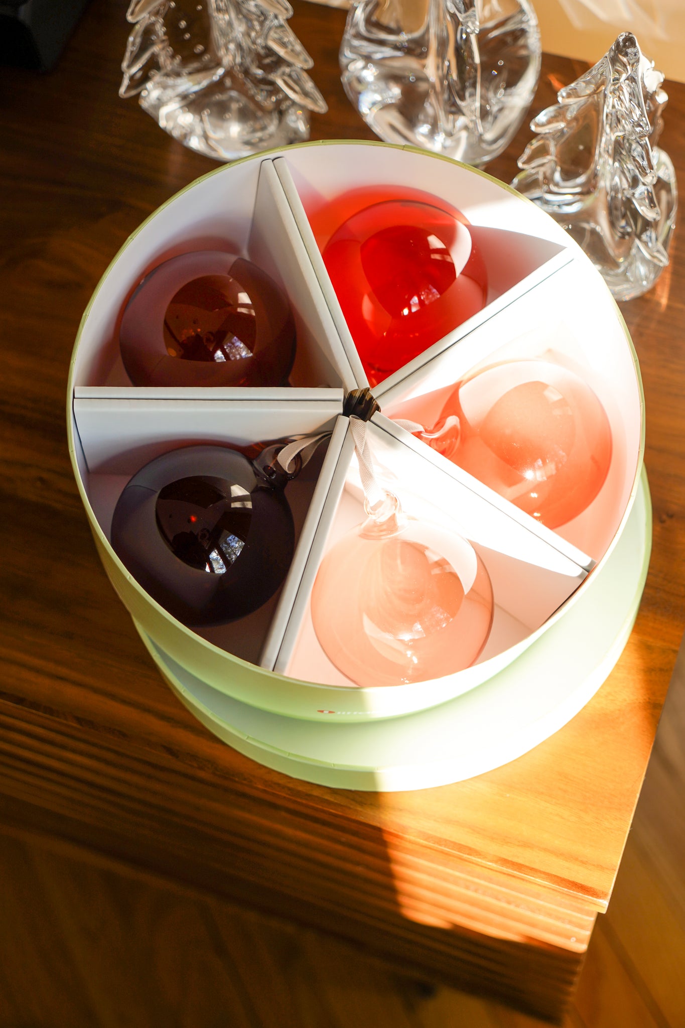 Iittala Glass Ball 80mm/3" Red Set/5