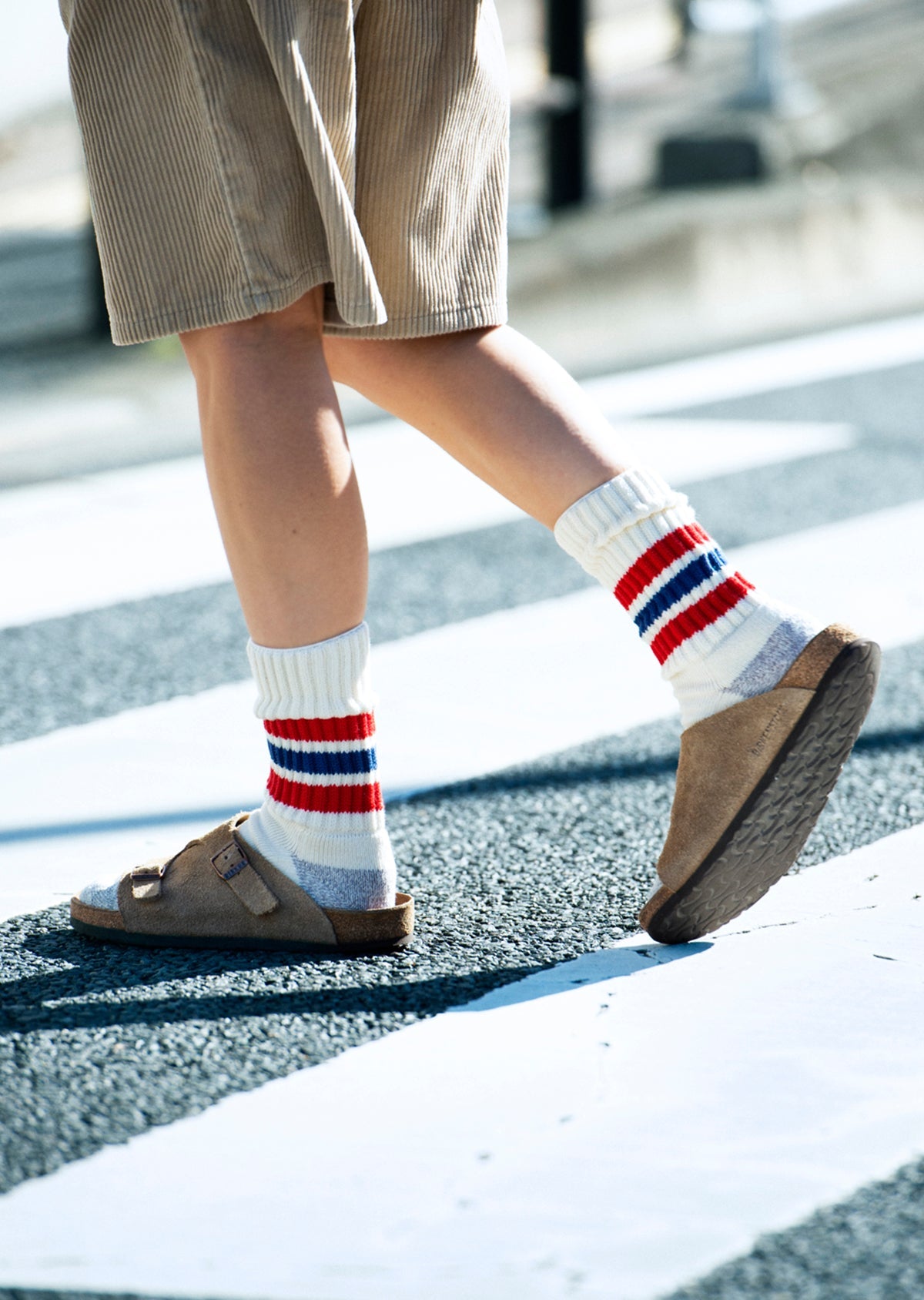 Coarse Ribbed Old School Crew Socks