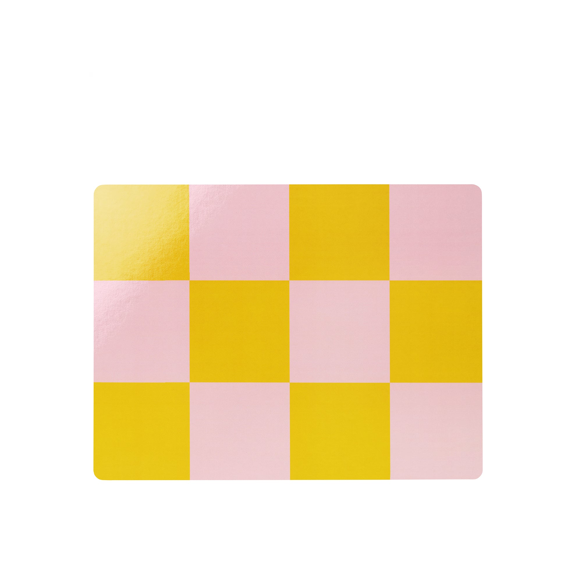 Check Placemat, Honey + Pink, Set of 2