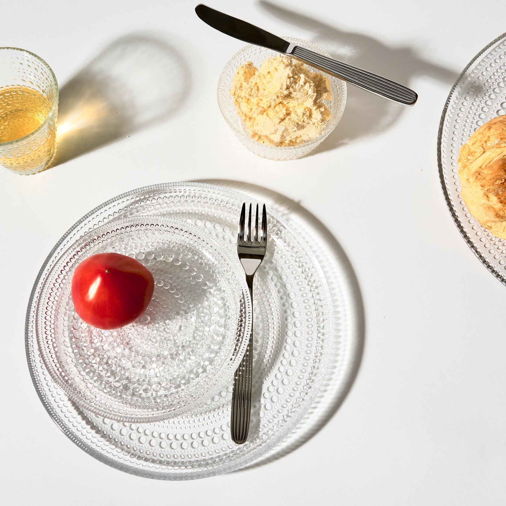 Kastehelmi Small Plate, 7", Clear