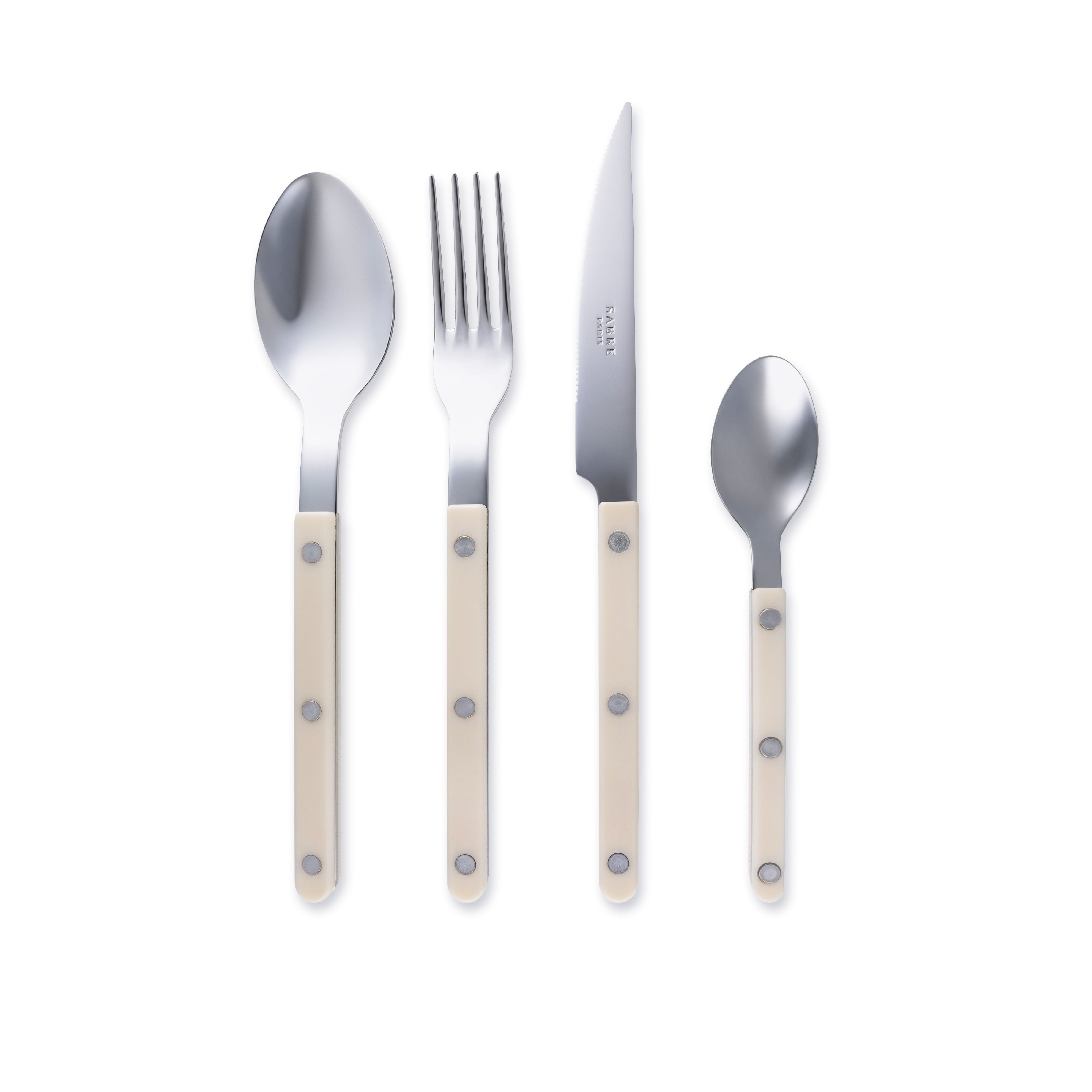Bistrot Flatware, Ivory, 4pc