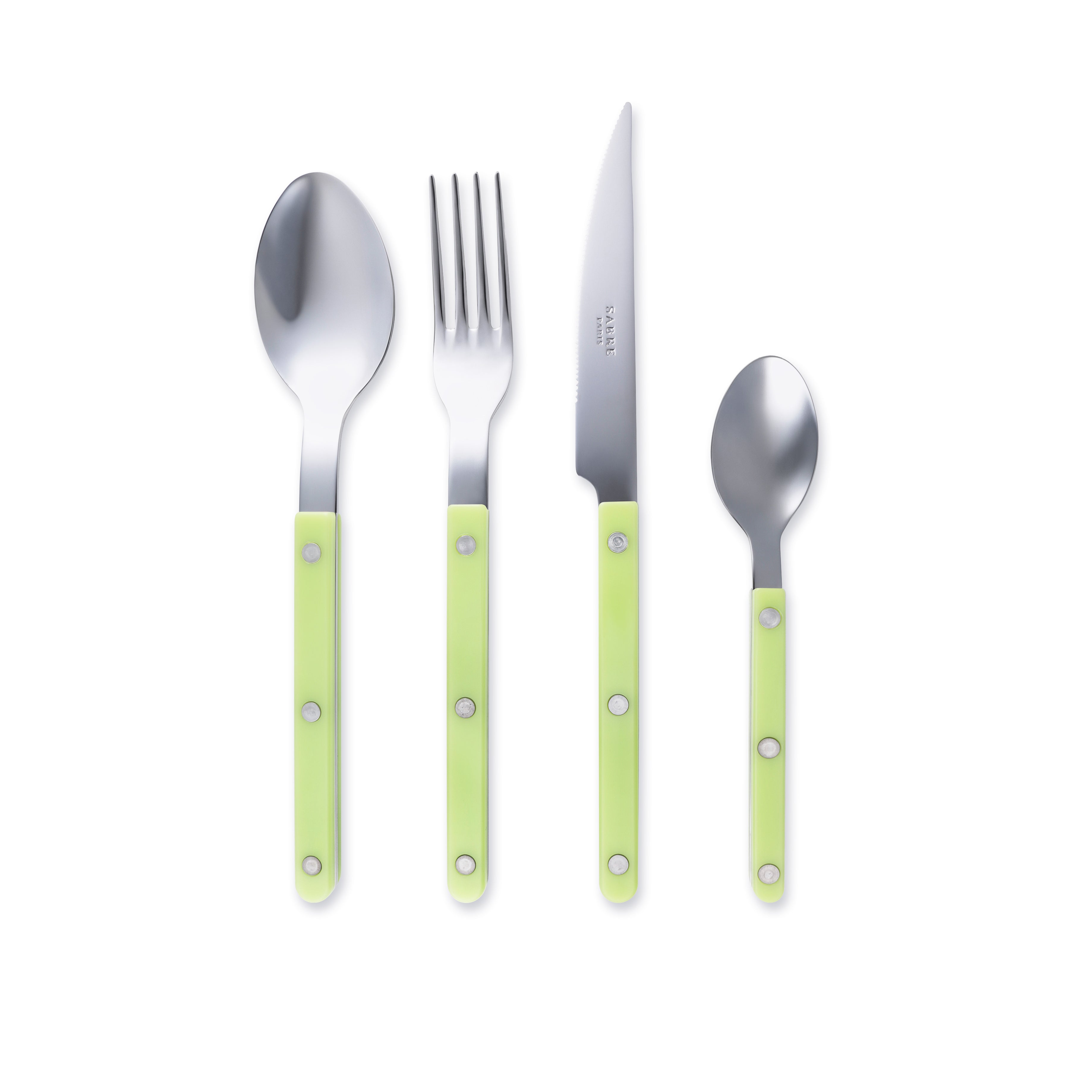 Bistrot Flatware, Lime, 4pc
