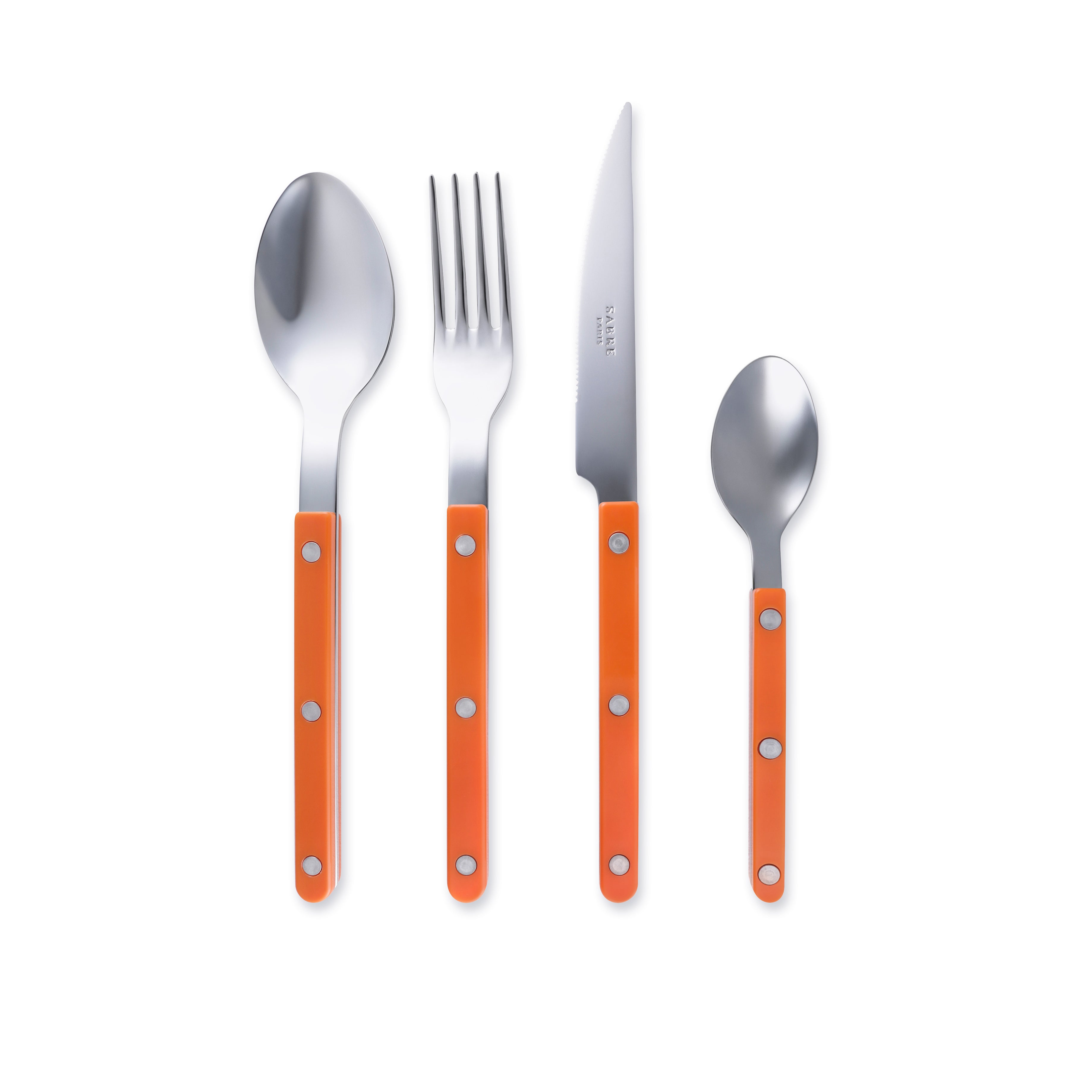 Bistrot Flatware, Orange, 4pc
