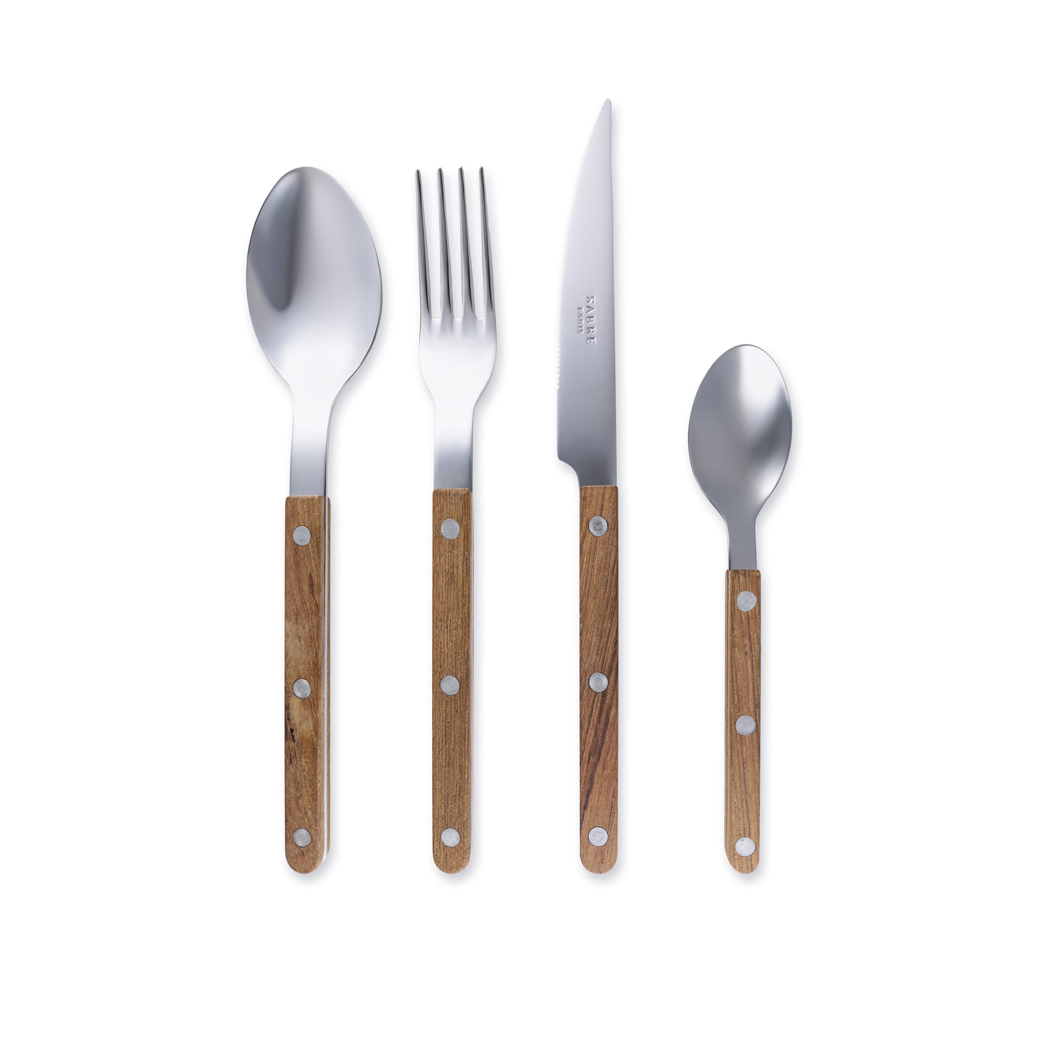 Bistrot Flatware, Teak, 4pc