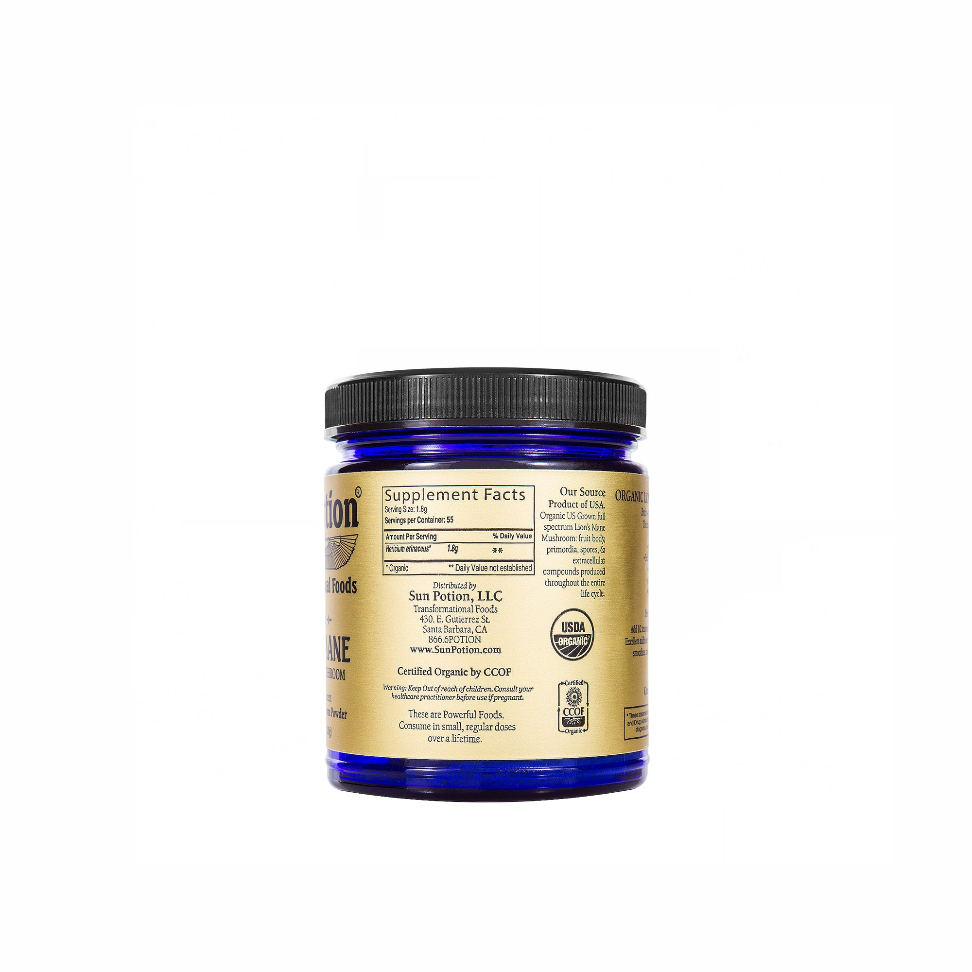 Lion's Mane Mushroom Powder, Organic