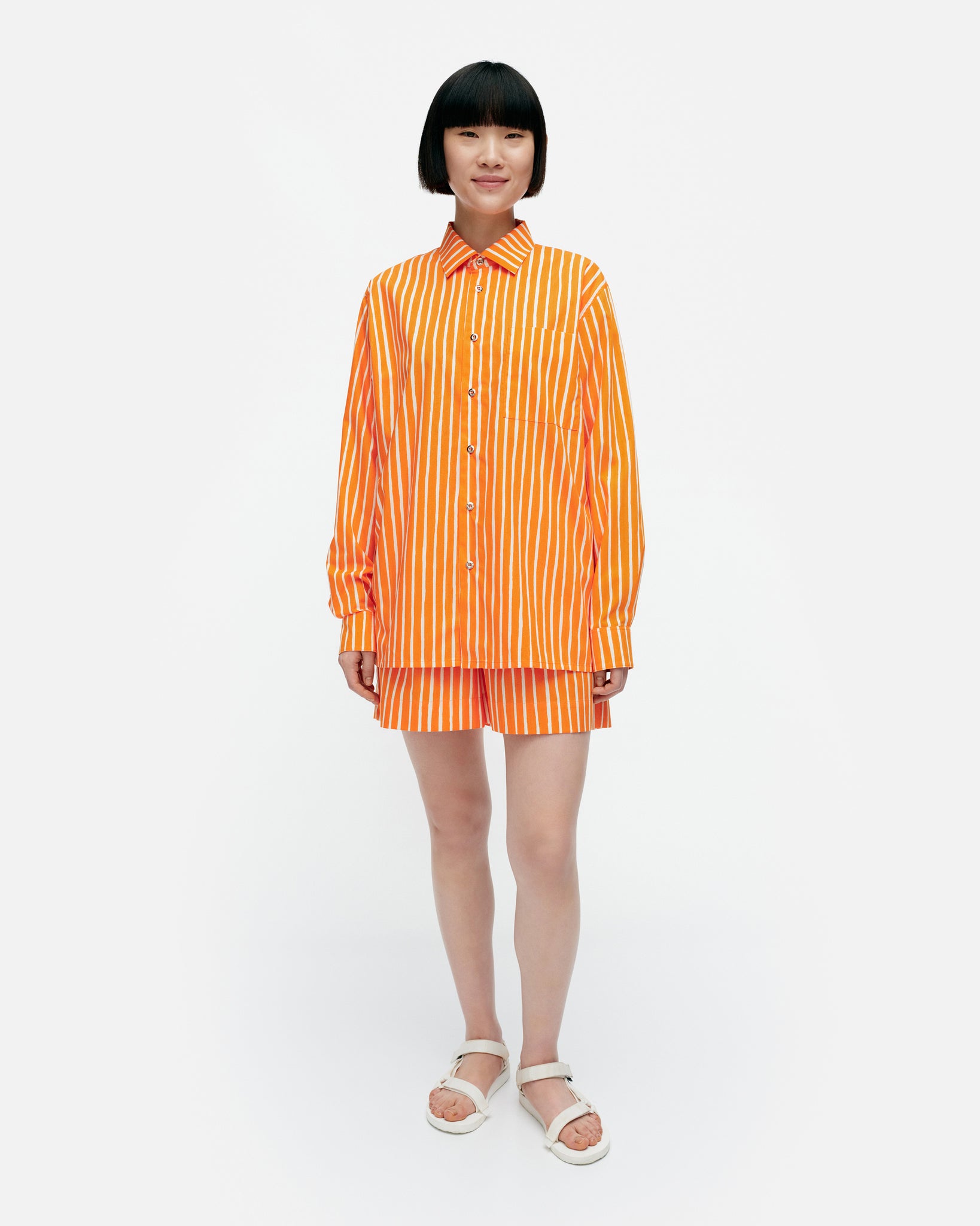 Jokapoika Shirt - Orange + White