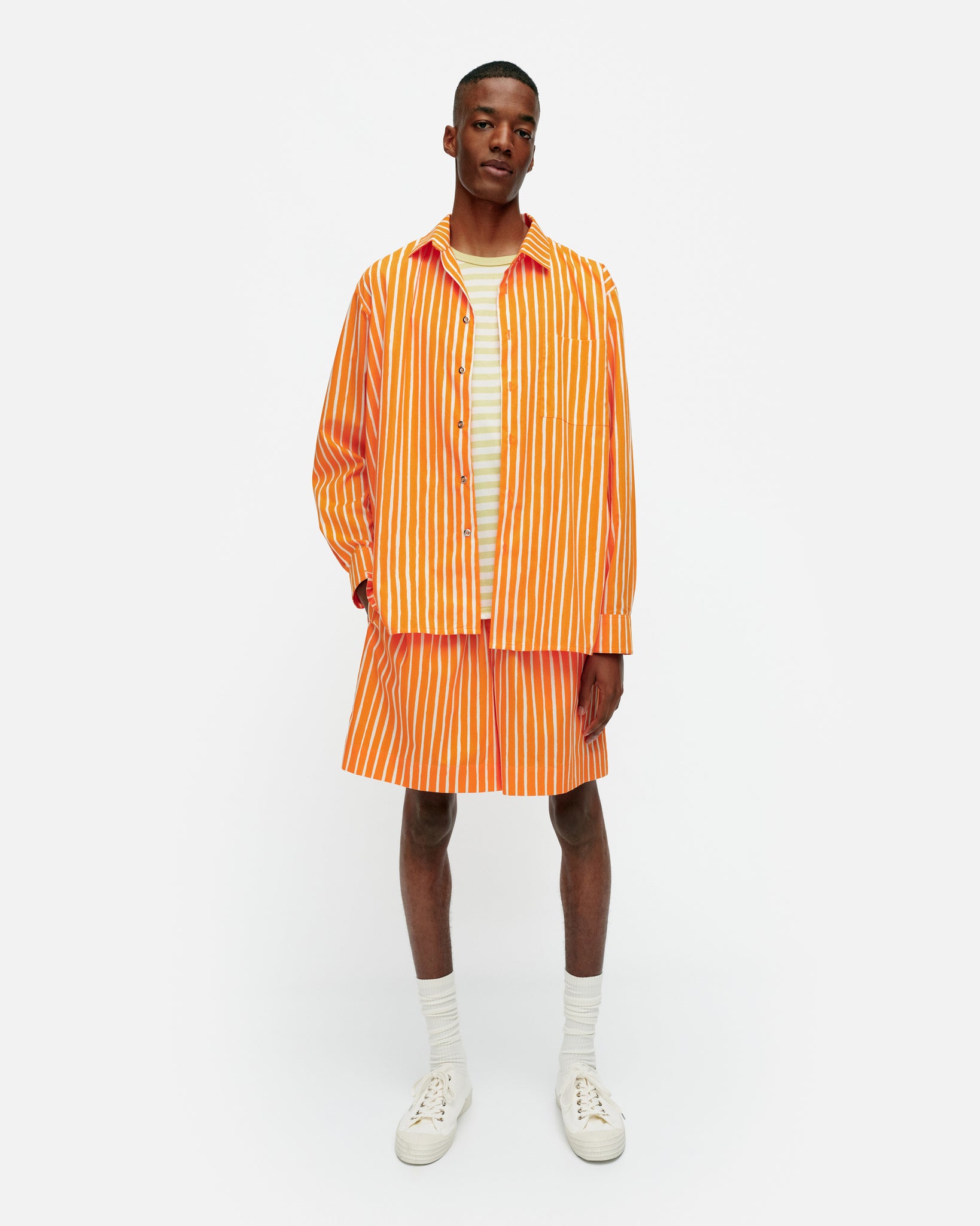 Jokapoika Shirt - Orange + White