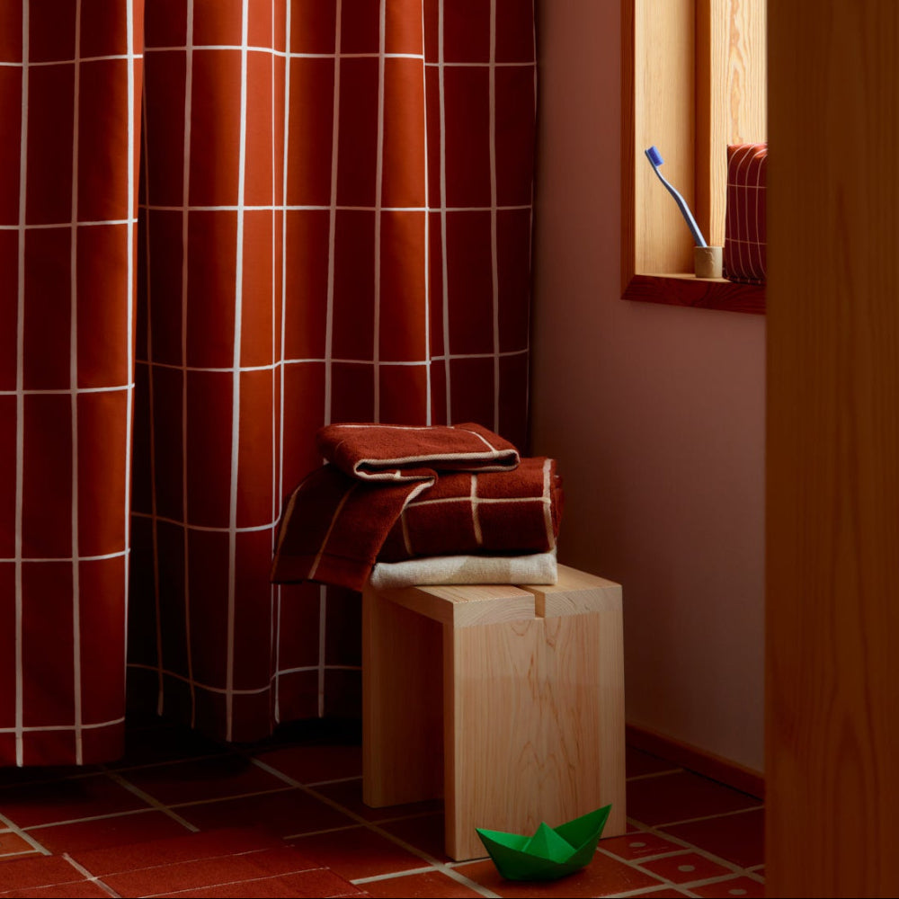 Tiiliskivi Two-Sided Towel, Brick + Plum