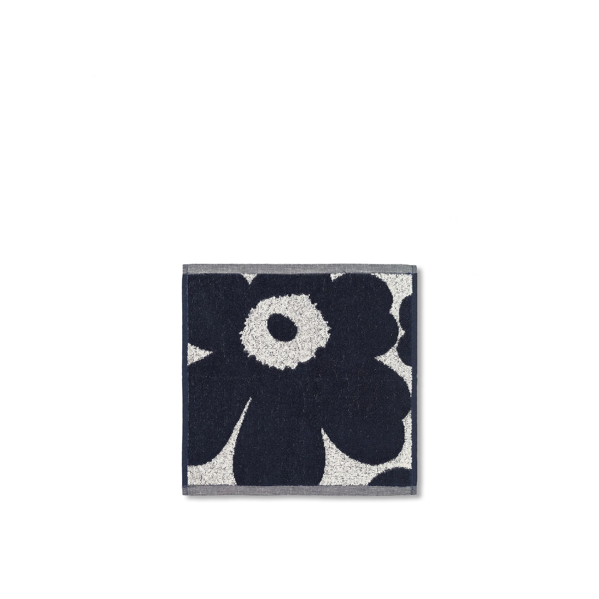 Unikko Washcloth, Navy + White