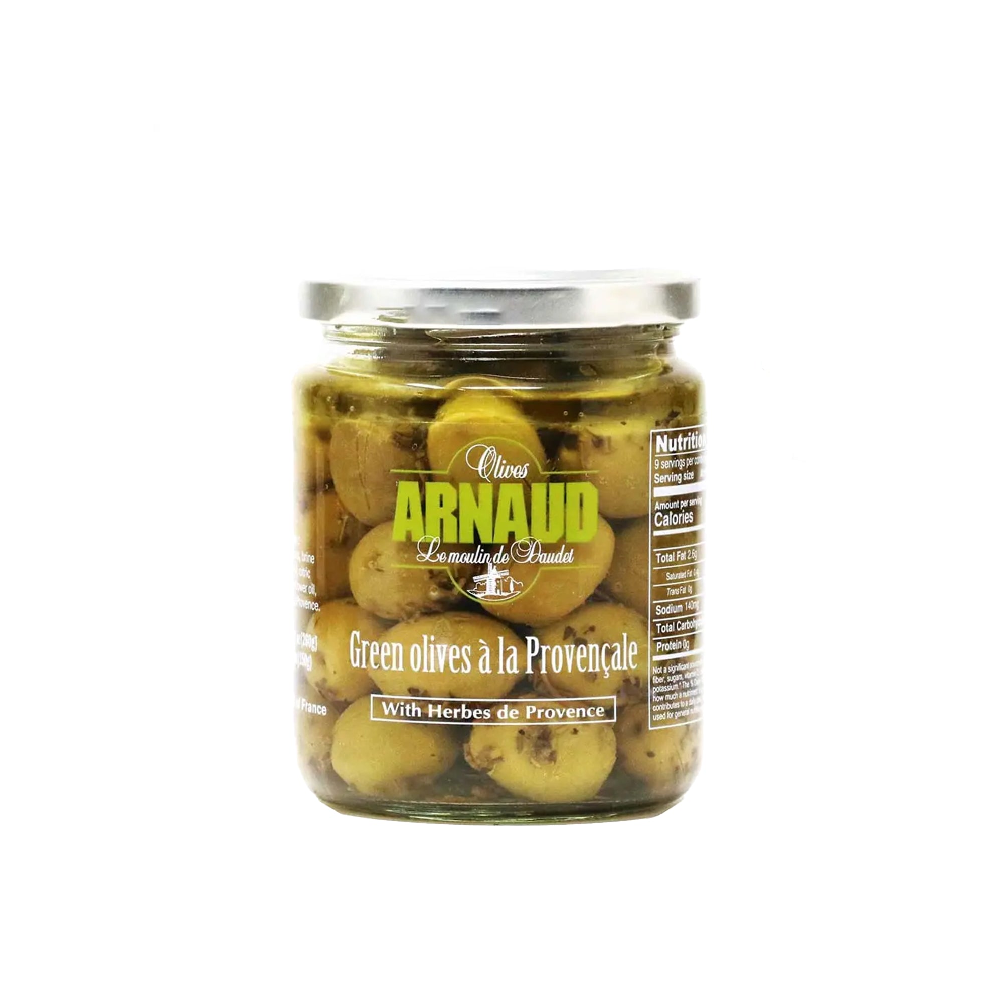 Whole Green Olives with Herbs of Provence, 9.2oz