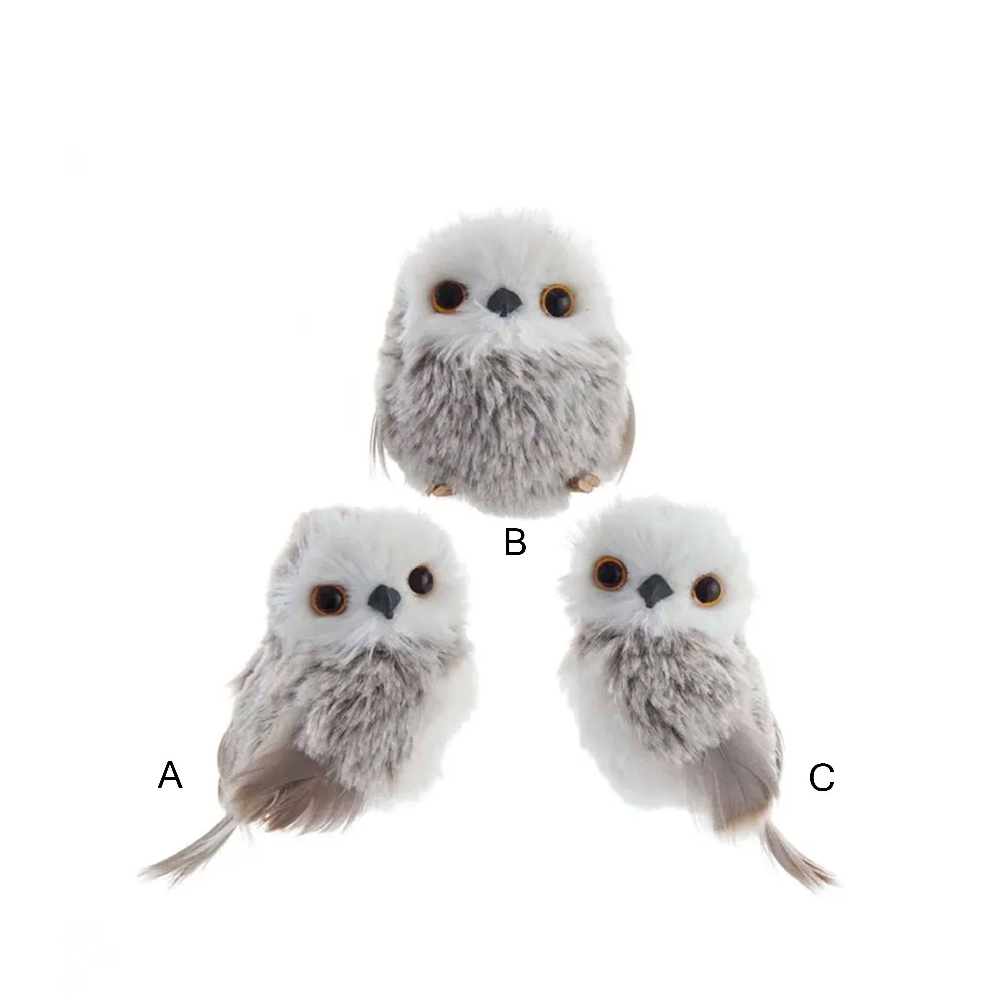 Baby Gray Owl Ornament