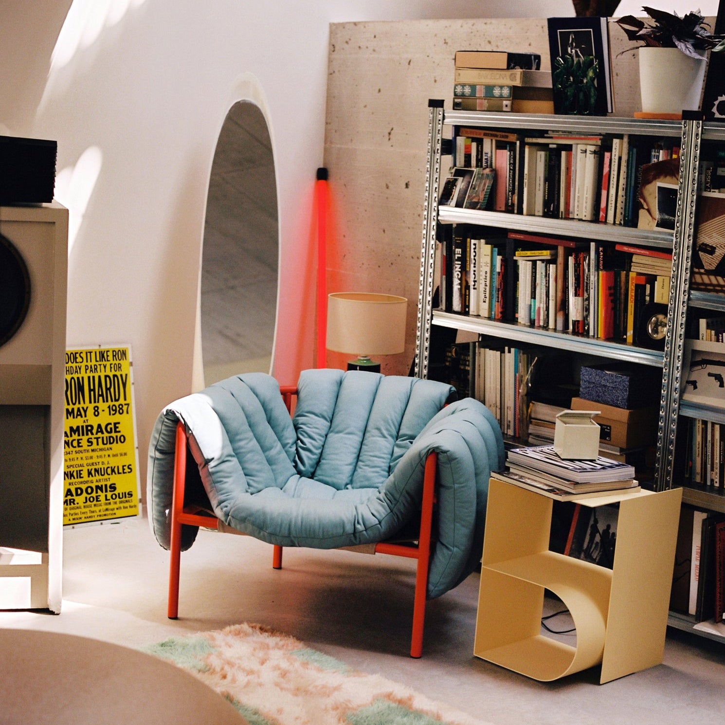 Puffy Lounge Chair, Traffic Red