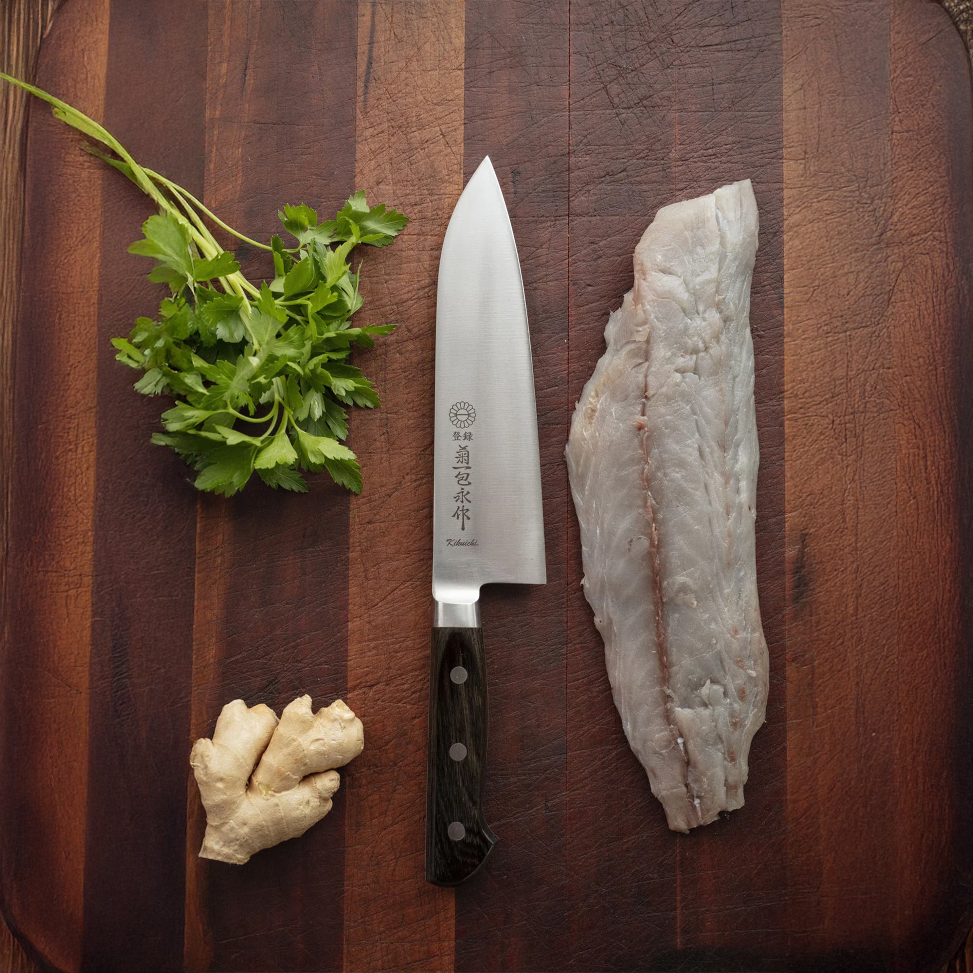SEM Series Semi-Stainless Santoku, 7 in
