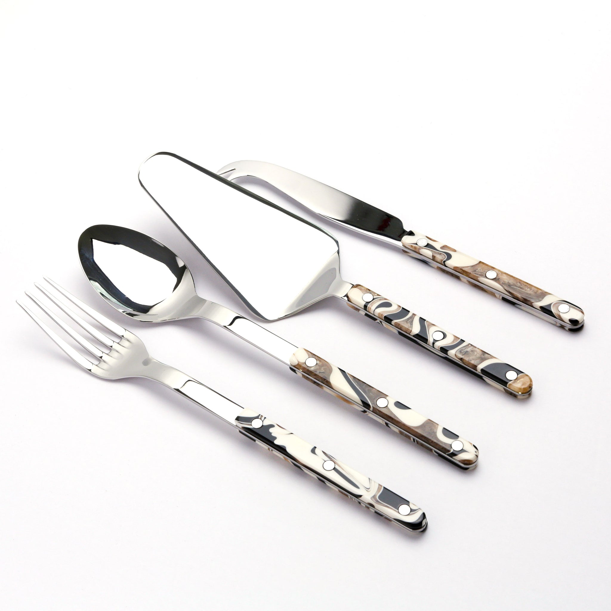 Essential Serving Set of 4, Bistrot Solid Dune Black