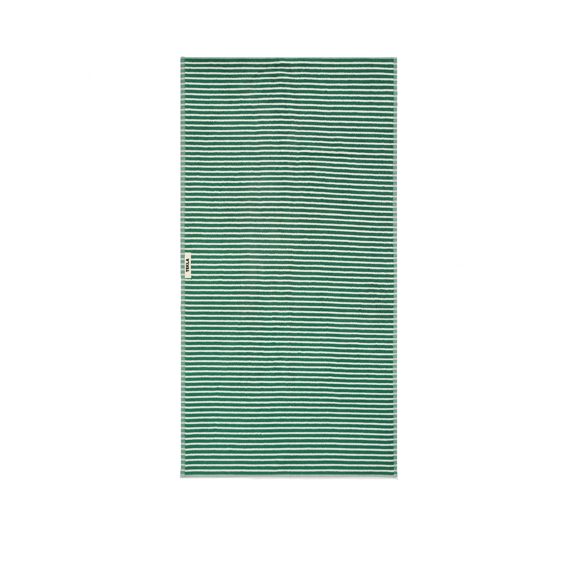 Teal Green Striped Terry Towel