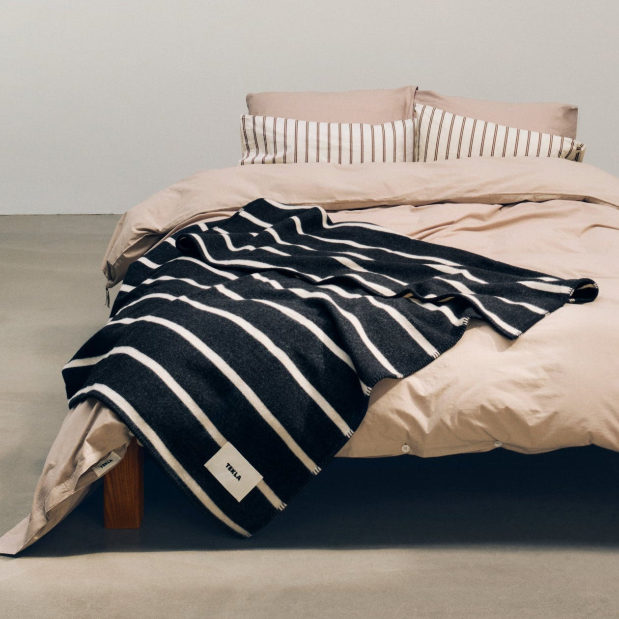 Lambswool Blanket, Starling Stripes