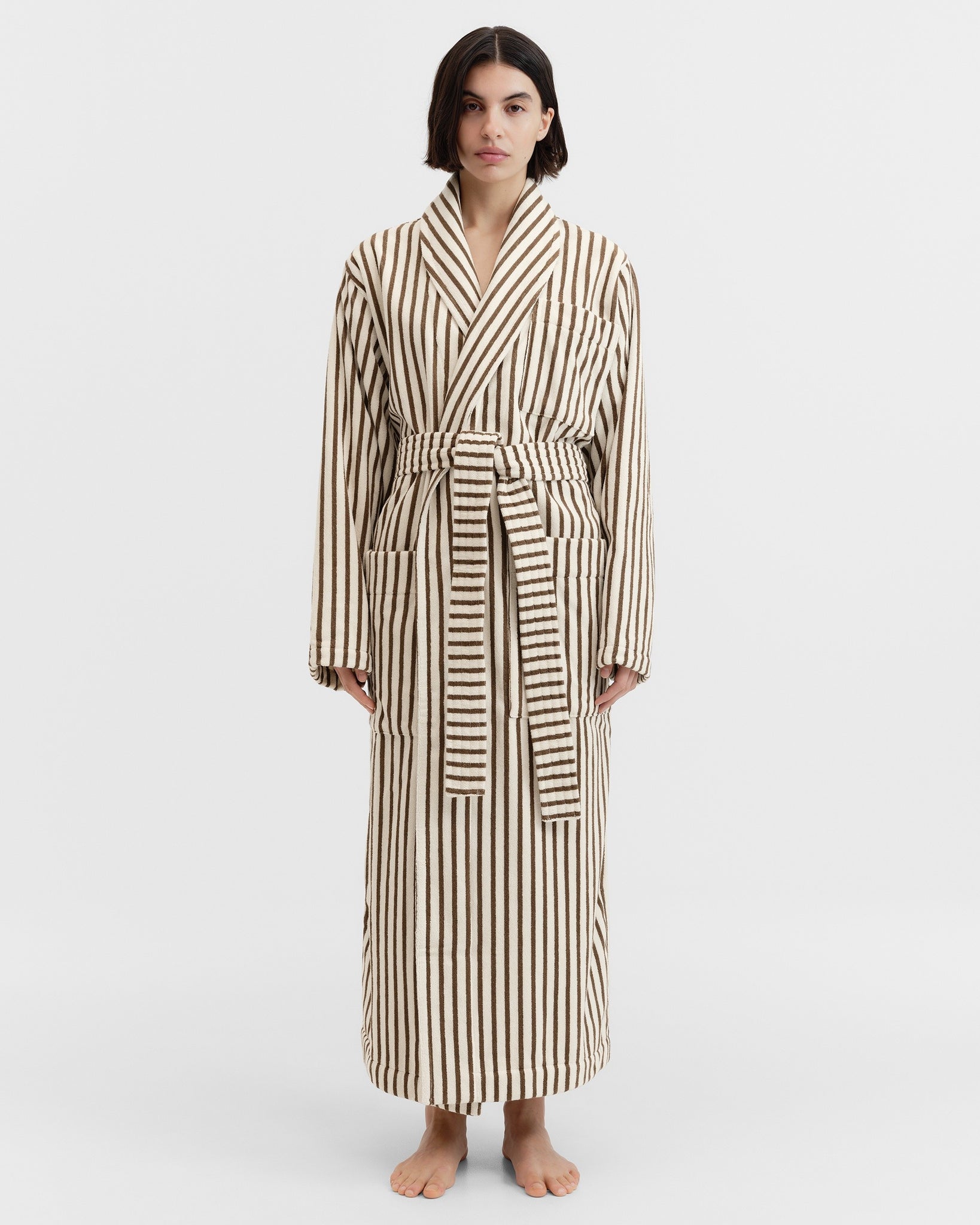 Kodiak Striped Classic Terry Bathrobe