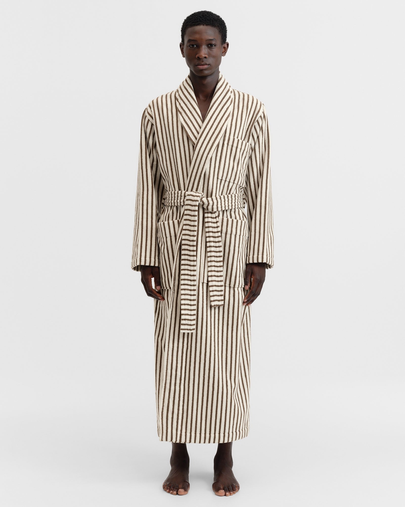 Kodiak Striped Classic Terry Bathrobe
