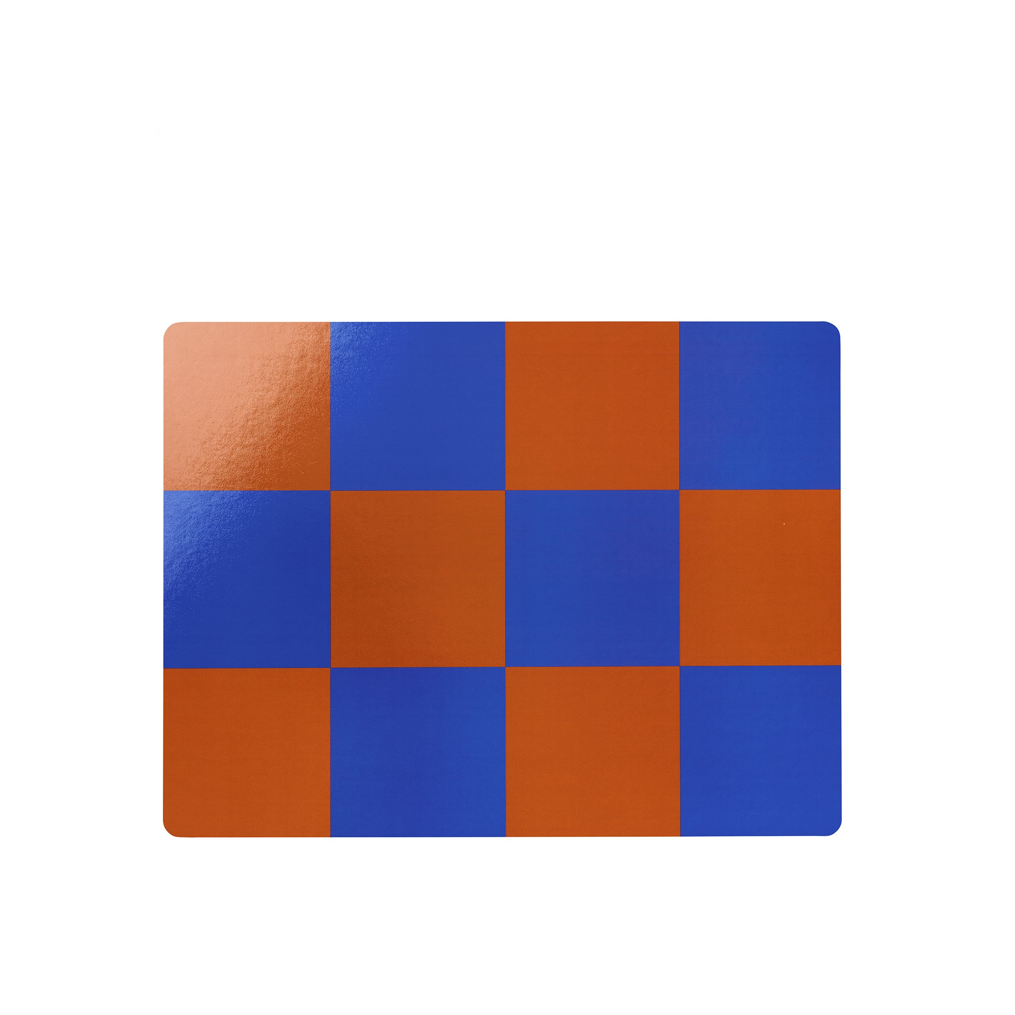 Check Placemat, Terracotta + Cobalt, Set of 2