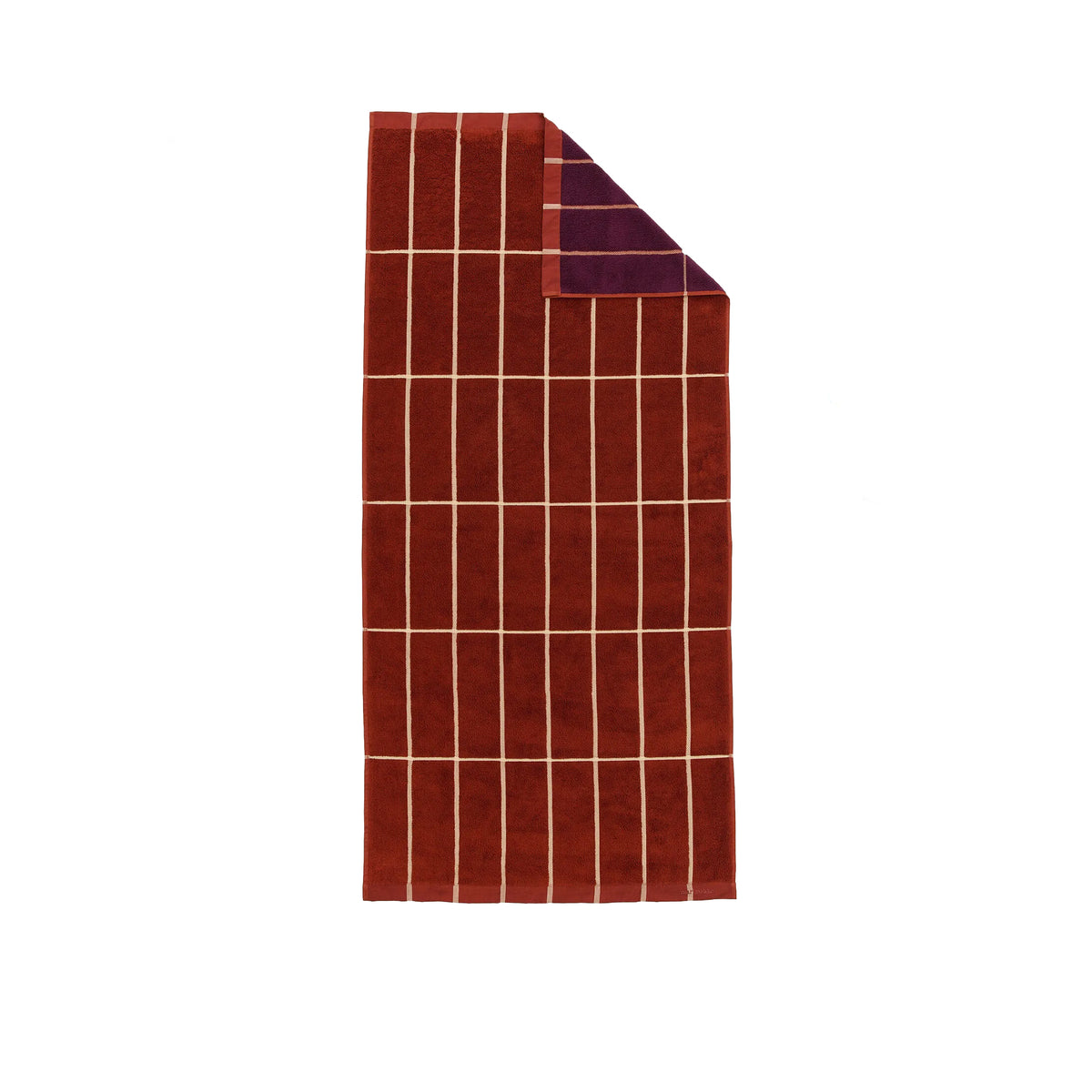 Tiiliskivi Two-Sided Towel, Brick + Plum