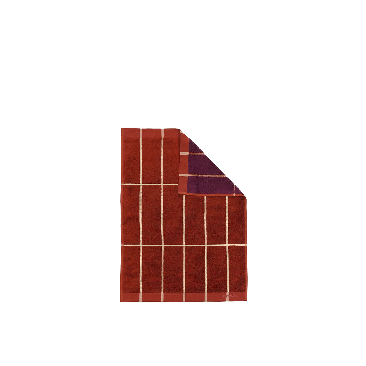 Tiiliskivi Two-Sided Towel, Brick + Plum