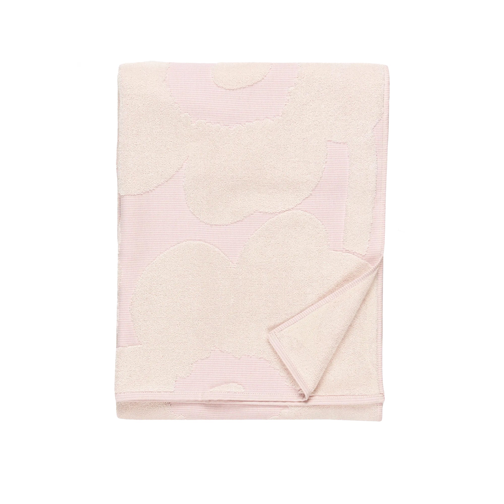 Unikko Bath Towel, Pink + Ivory