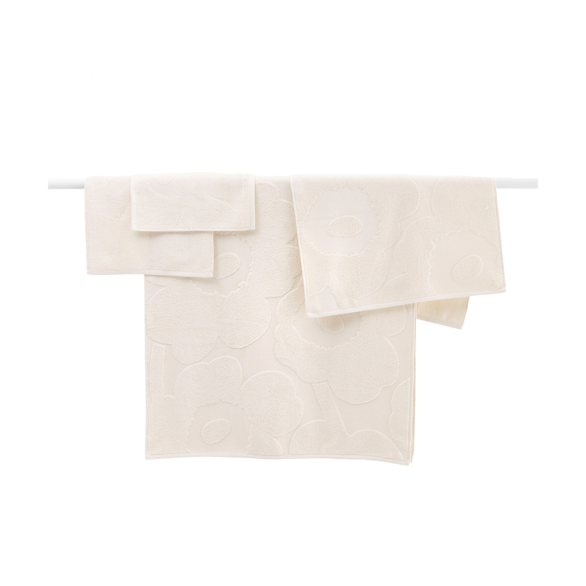 Unikko Solid Ivory Bath Towel