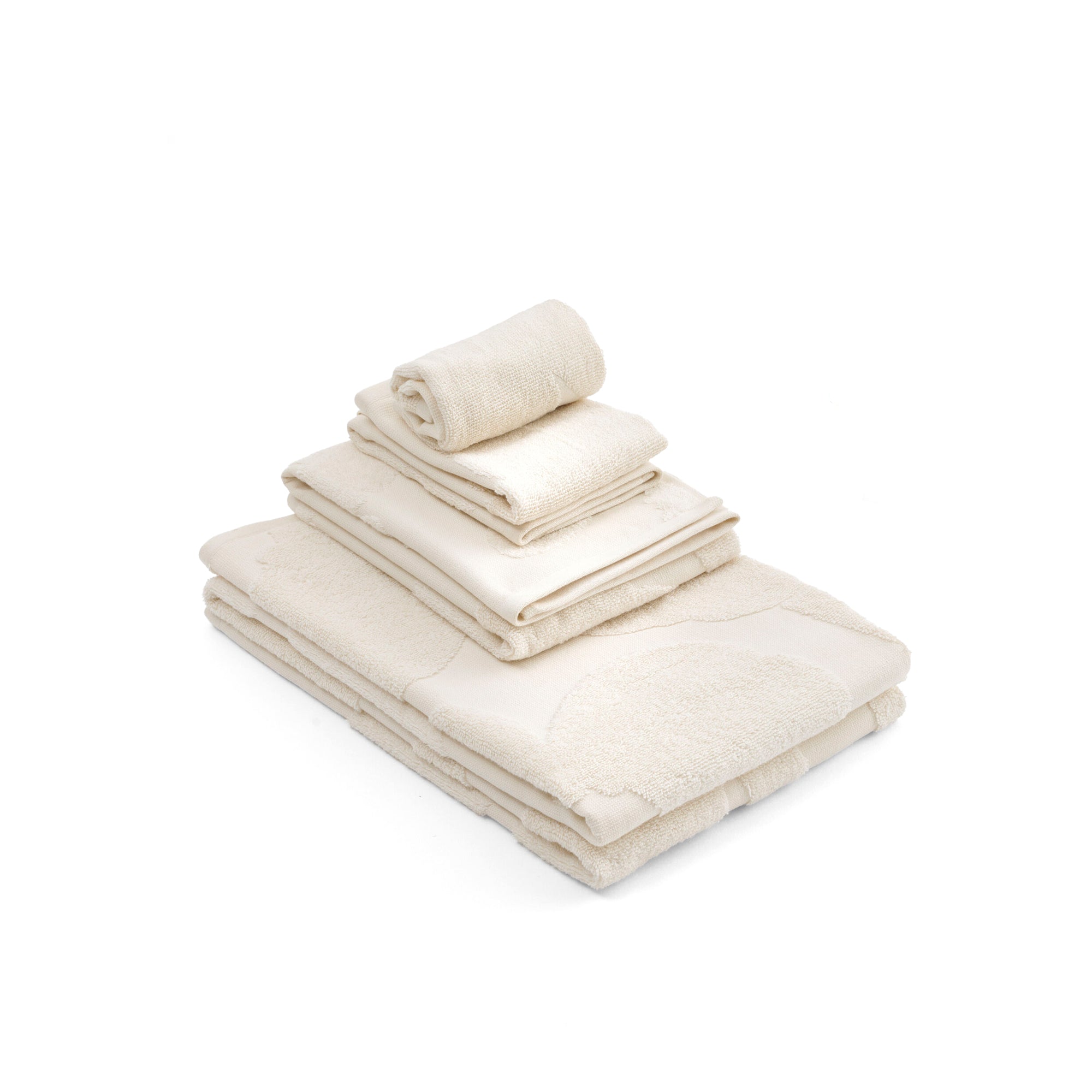 Unikko Solid Ivory Bath Towel