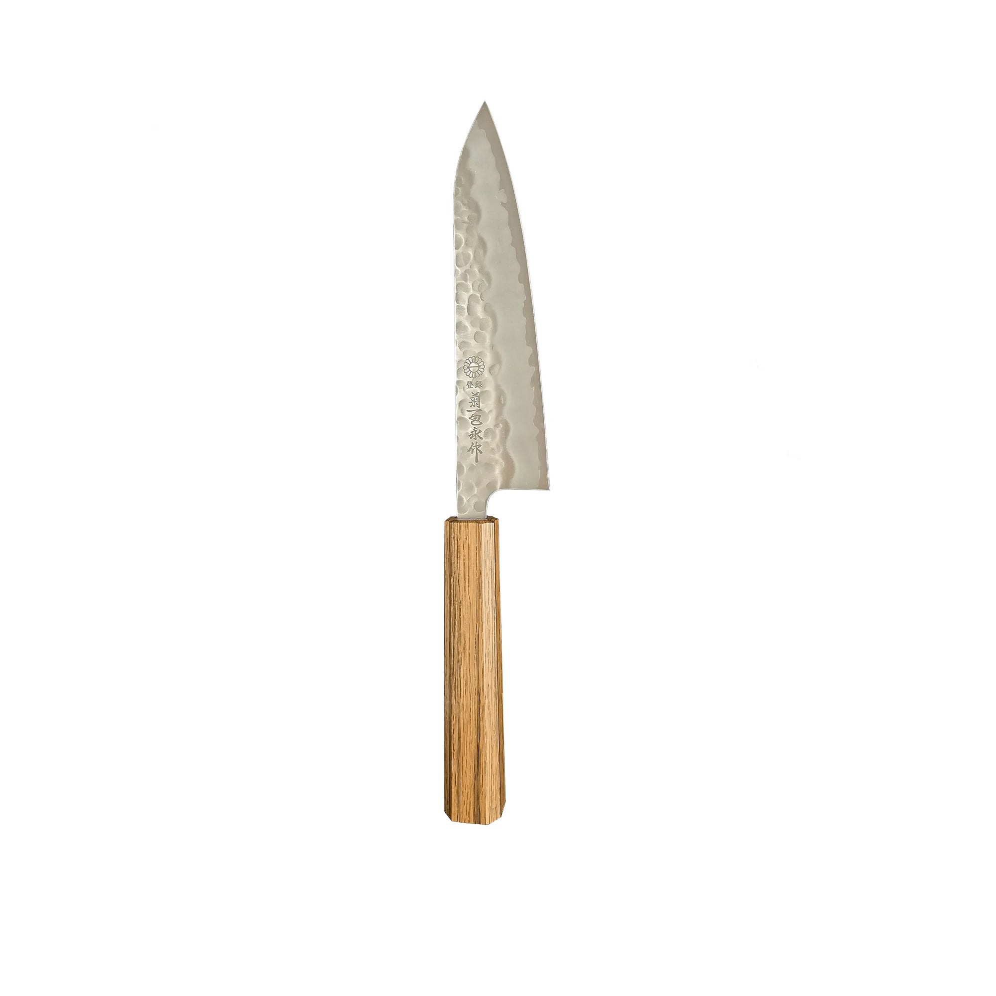 Warikomi Tsuchime Carbon Steel Gyuto Knife, 7 in