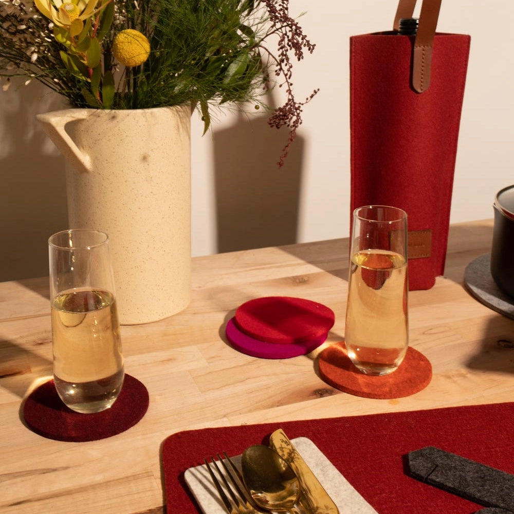 Wool Coasters, 4 Pack