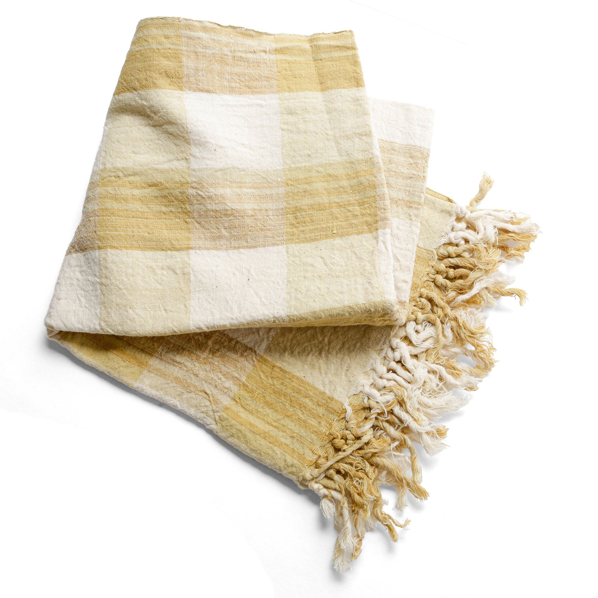 Naturally Dyed Check Kitchen Towel