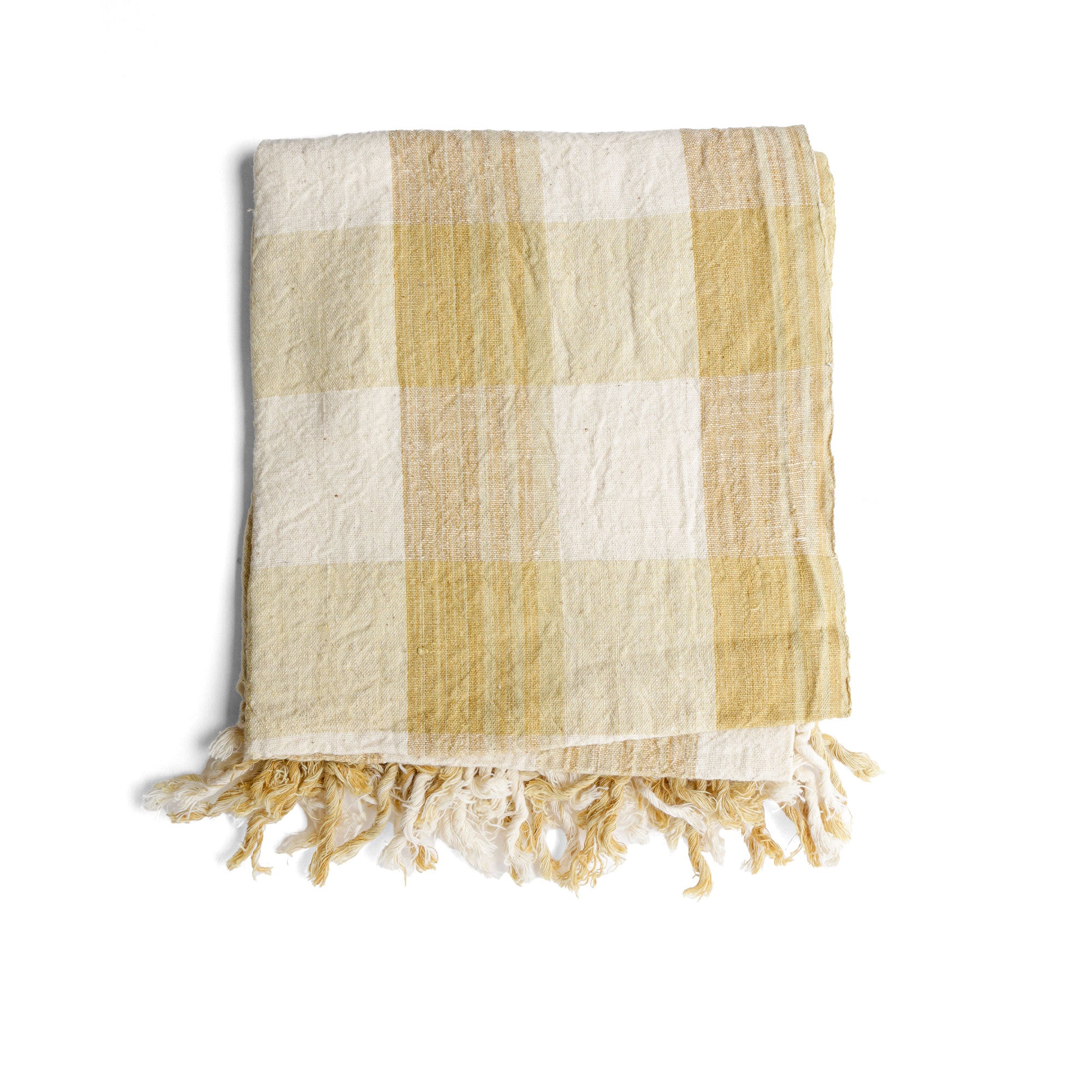 Naturally Dyed Check Kitchen Towel