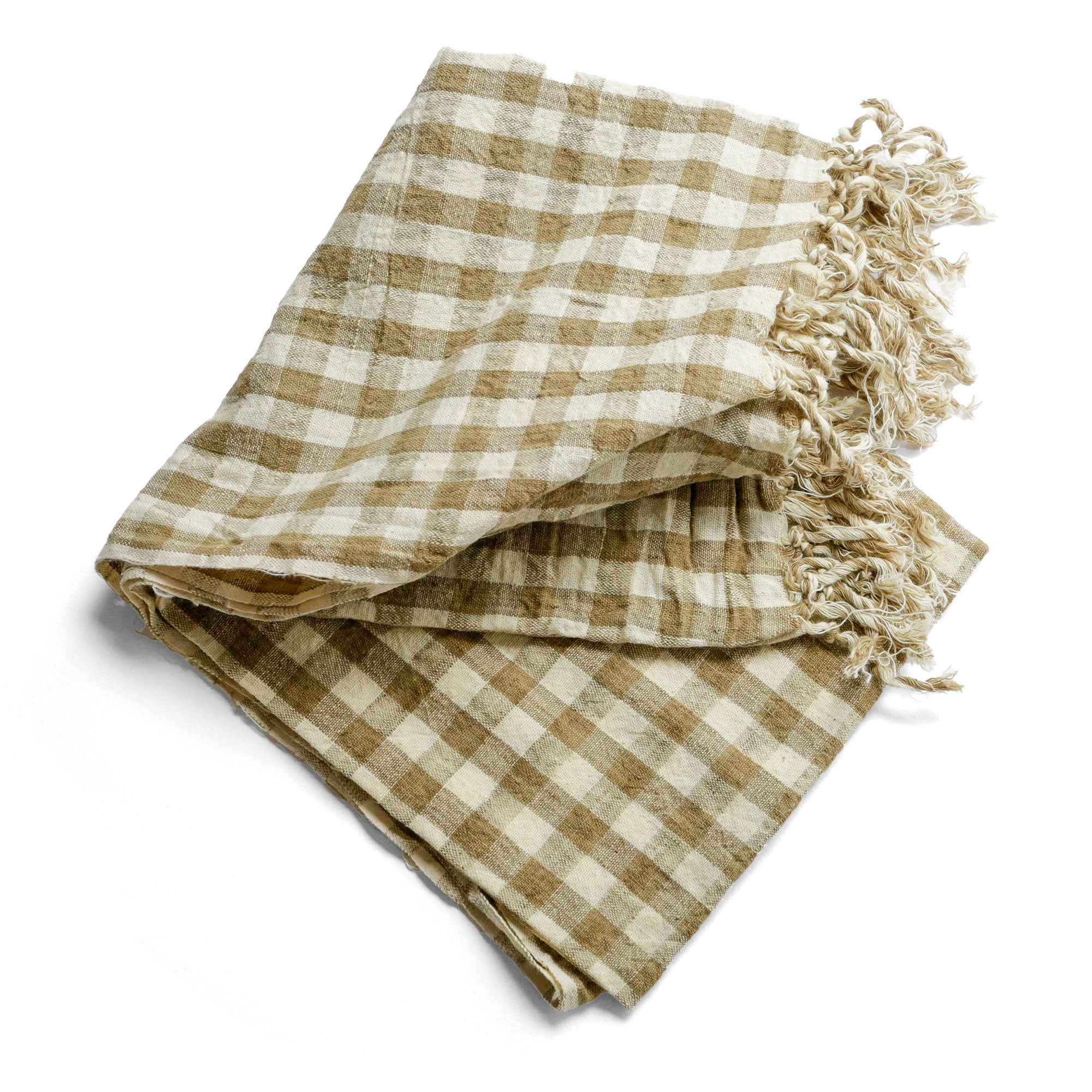 Naturally Dyed Check Kitchen Towel