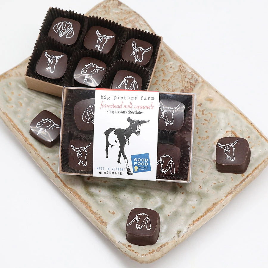 Farmstead Dark Chocolate Goat Milk Caramels, Set of 6