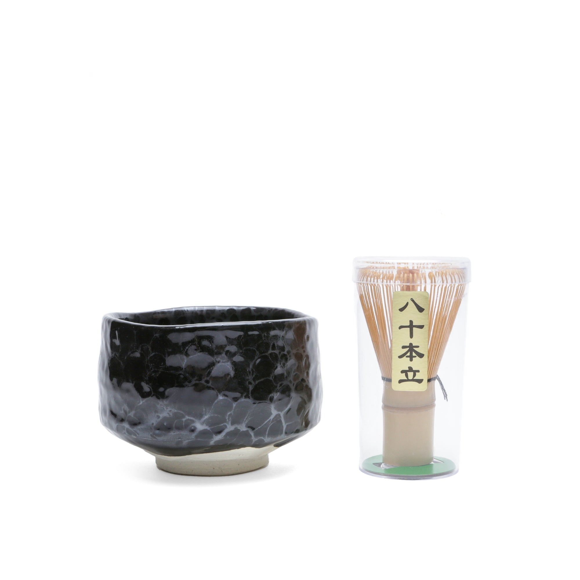 Yoshimura 50408 Akatsuki Black Minoyaki Porcelain Matcha Bowl with Pouring  Lip