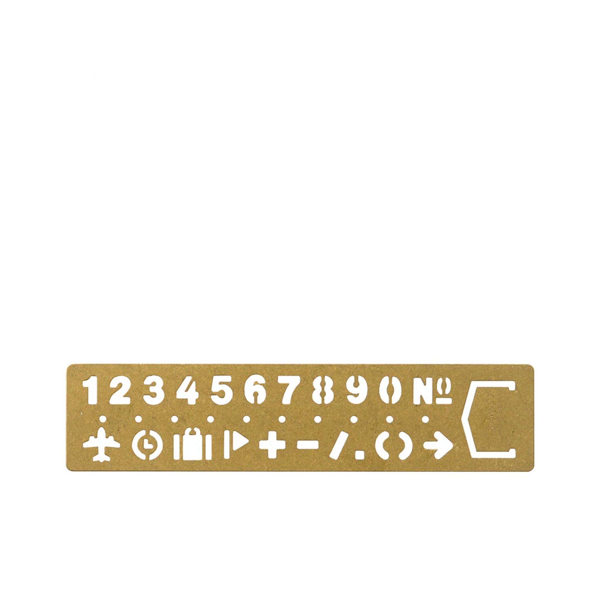 Brass Template Bookmark Number