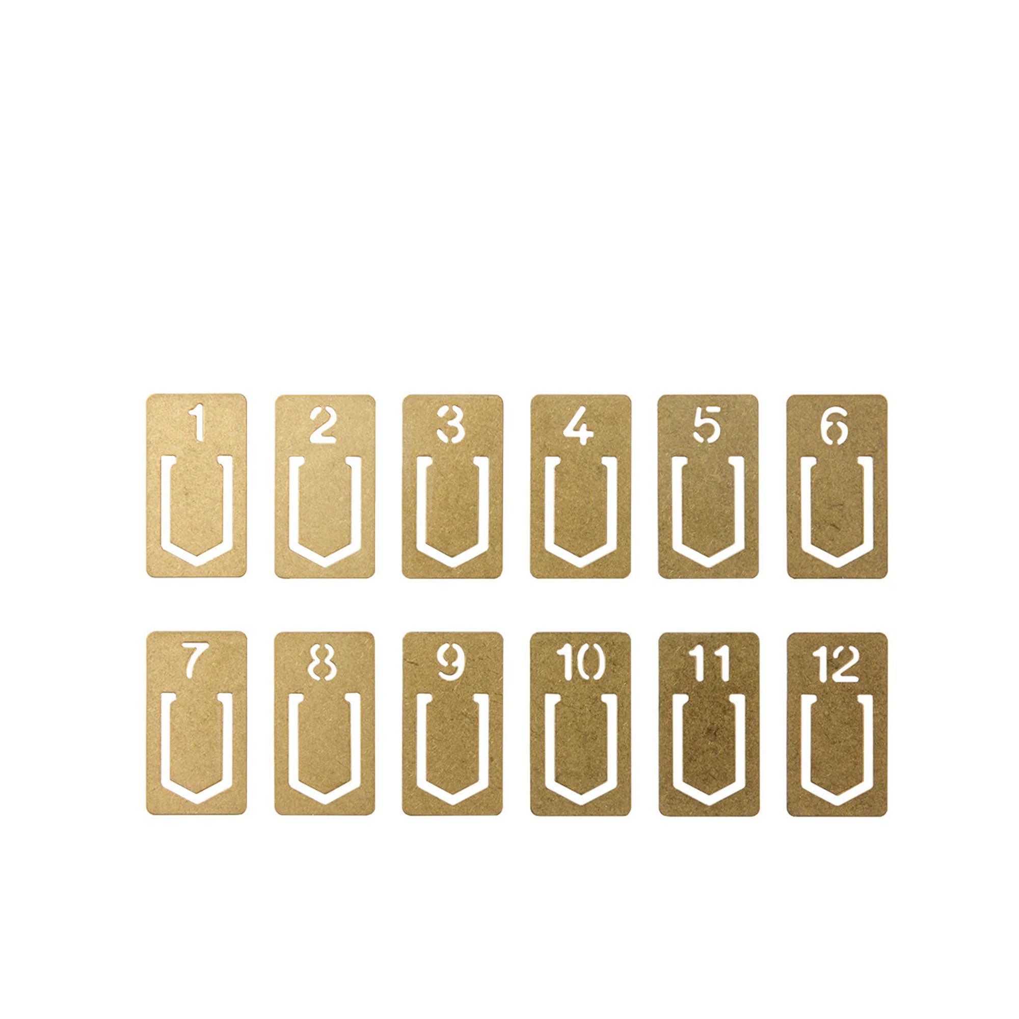 Brass Number Clips by Traveler's Company