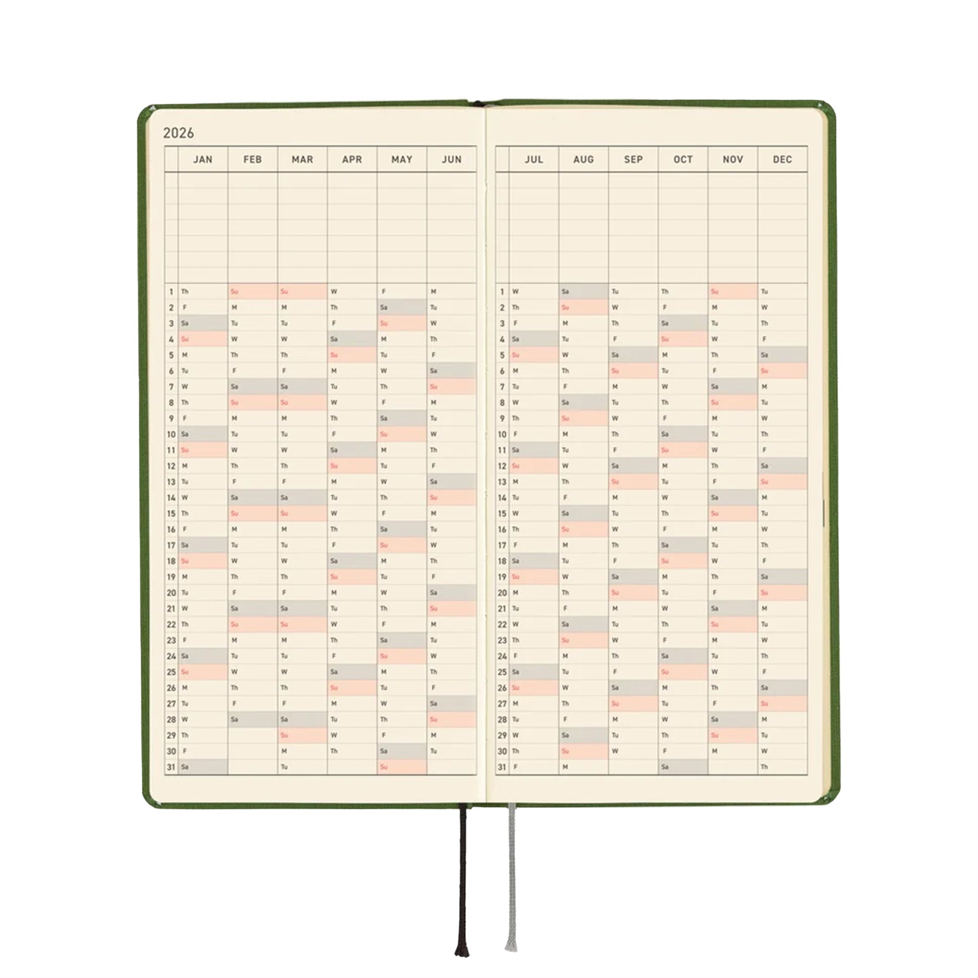 Hobonichi Techo 2026 Weeks : Colors