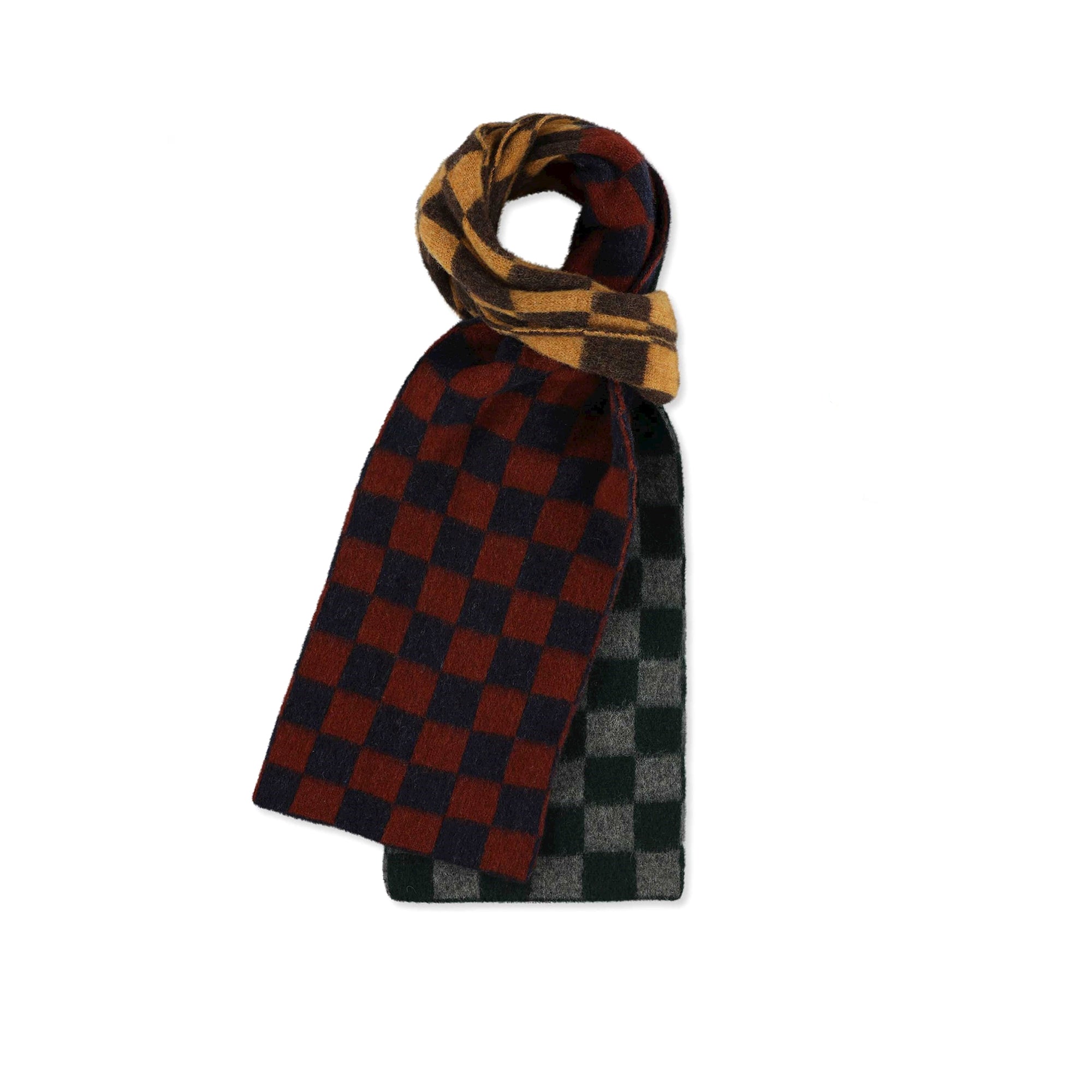 Cosmic Checkerboard Scarf, Navy