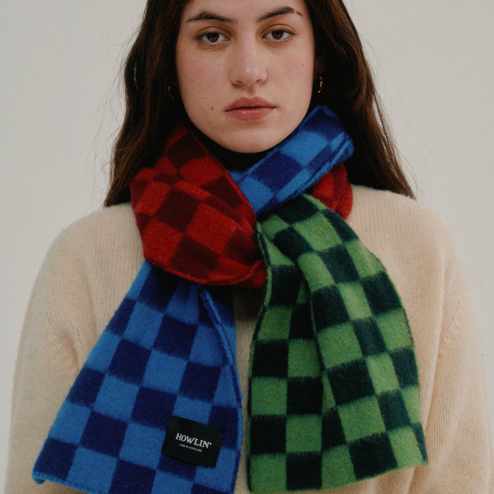 Cosmic Checkerboard Scarf, Forest