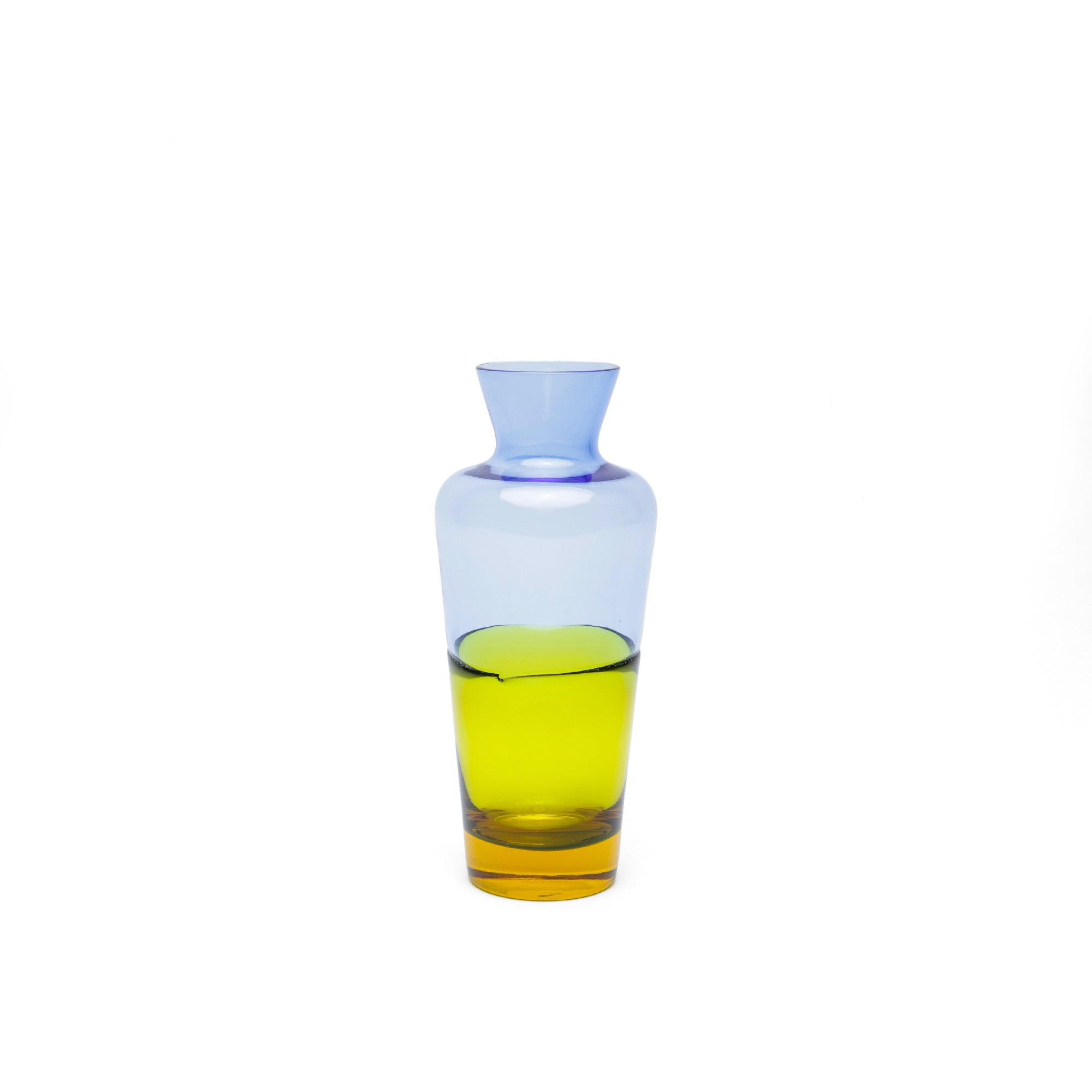 Duo Tone Blue + Yellow Sake Bottle