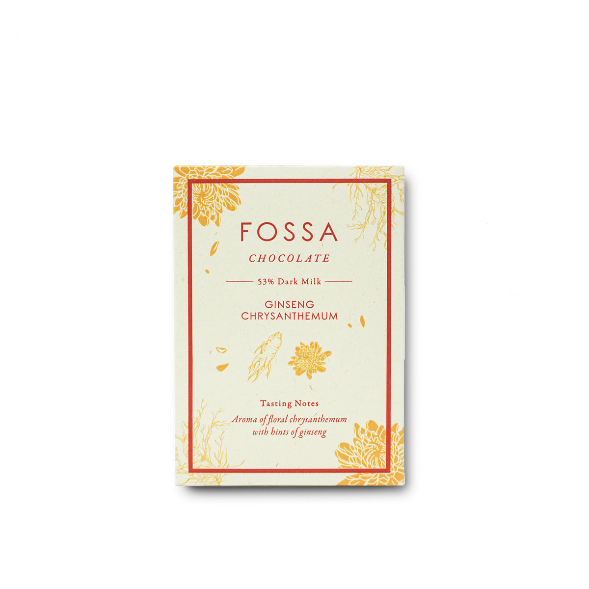 Ginseng Chrysanthemum Dark Milk Chocolate, 50g.