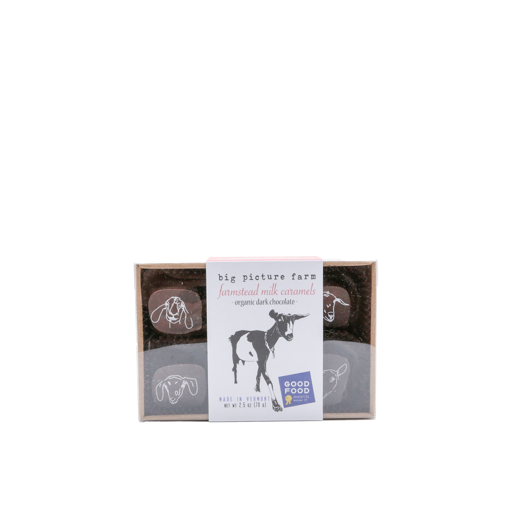 Farmstead Dark Chocolate Goat Milk Caramels, Set of 6