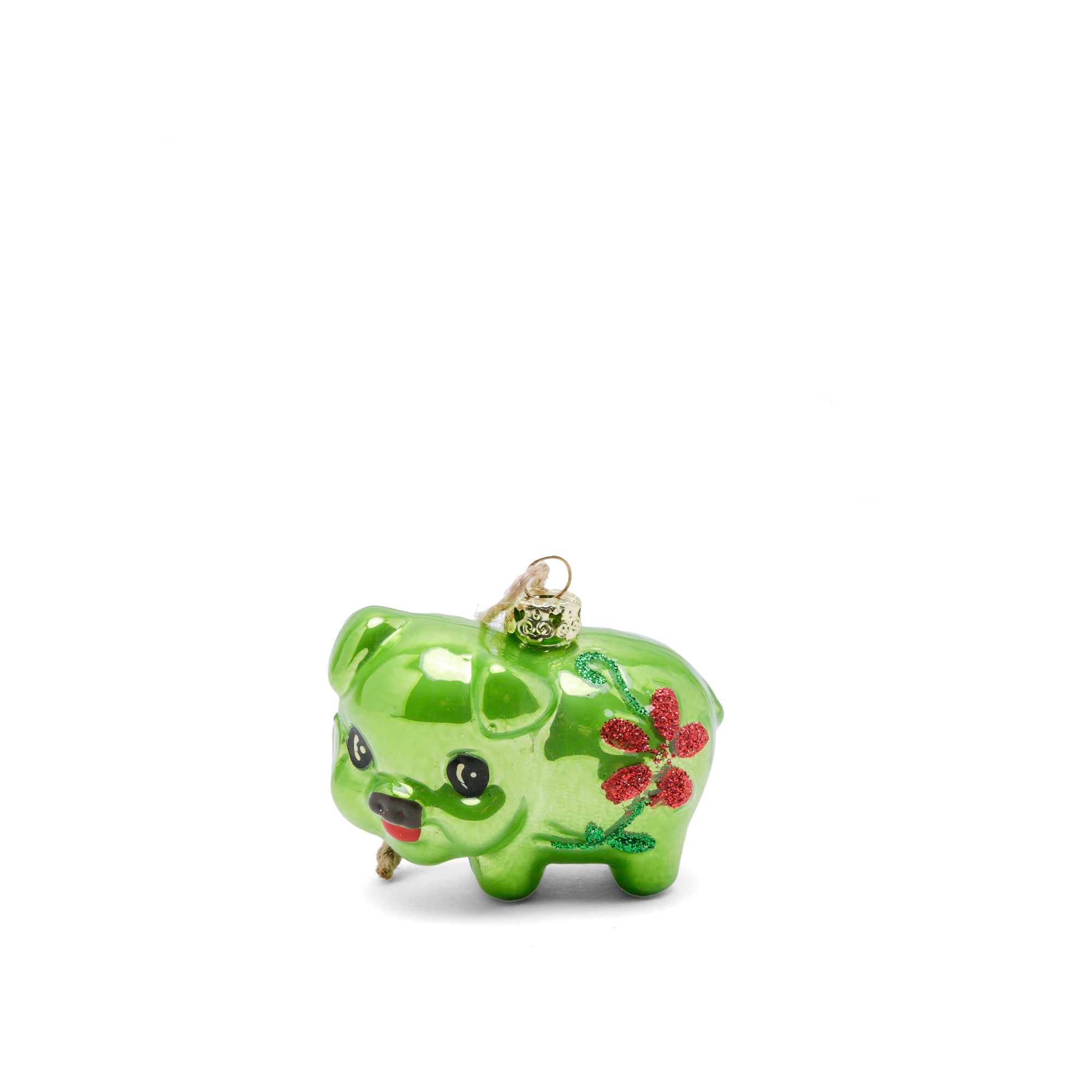 Tiny Retro Pig Ornament