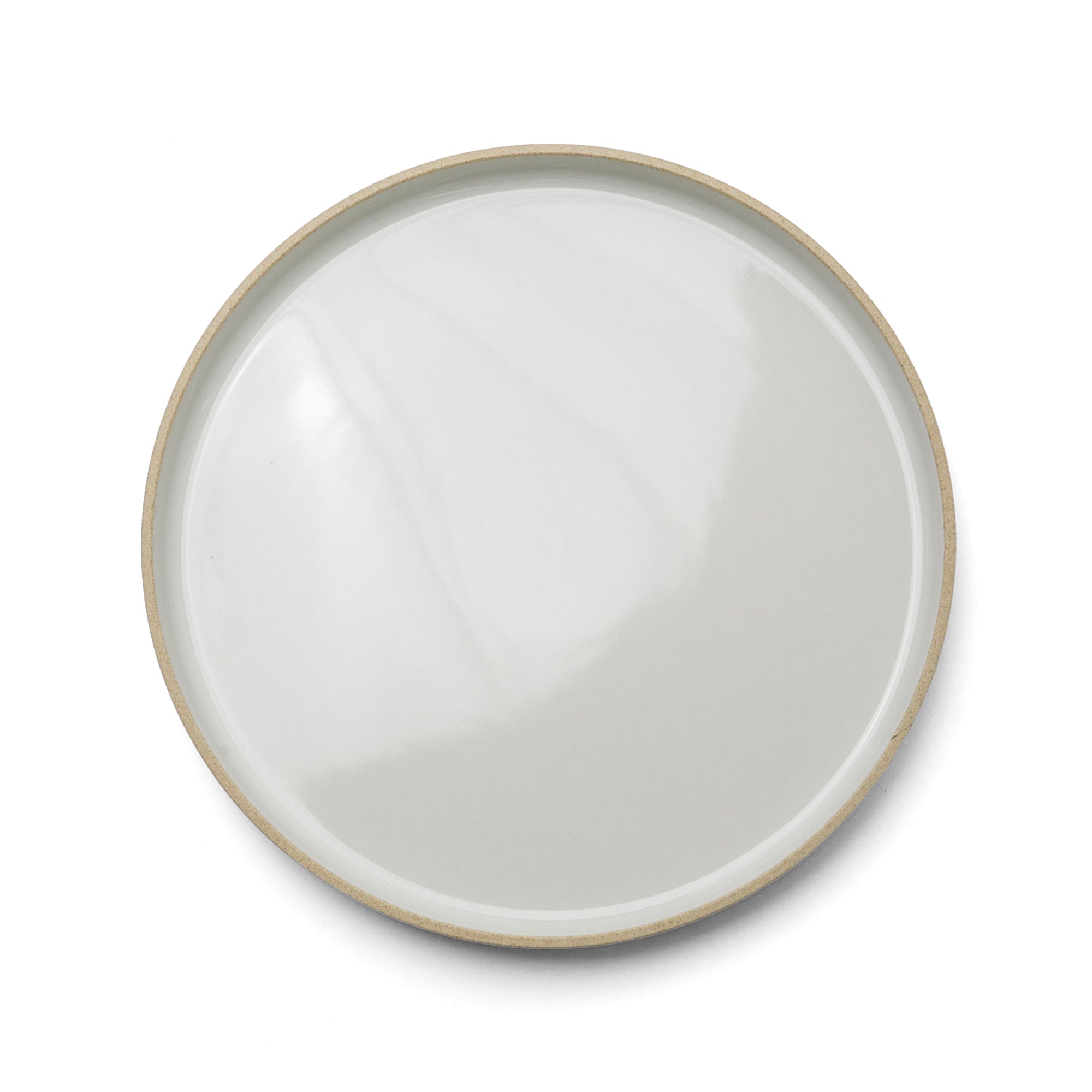 Porcelain Ceramic Plate, Gloss Gray