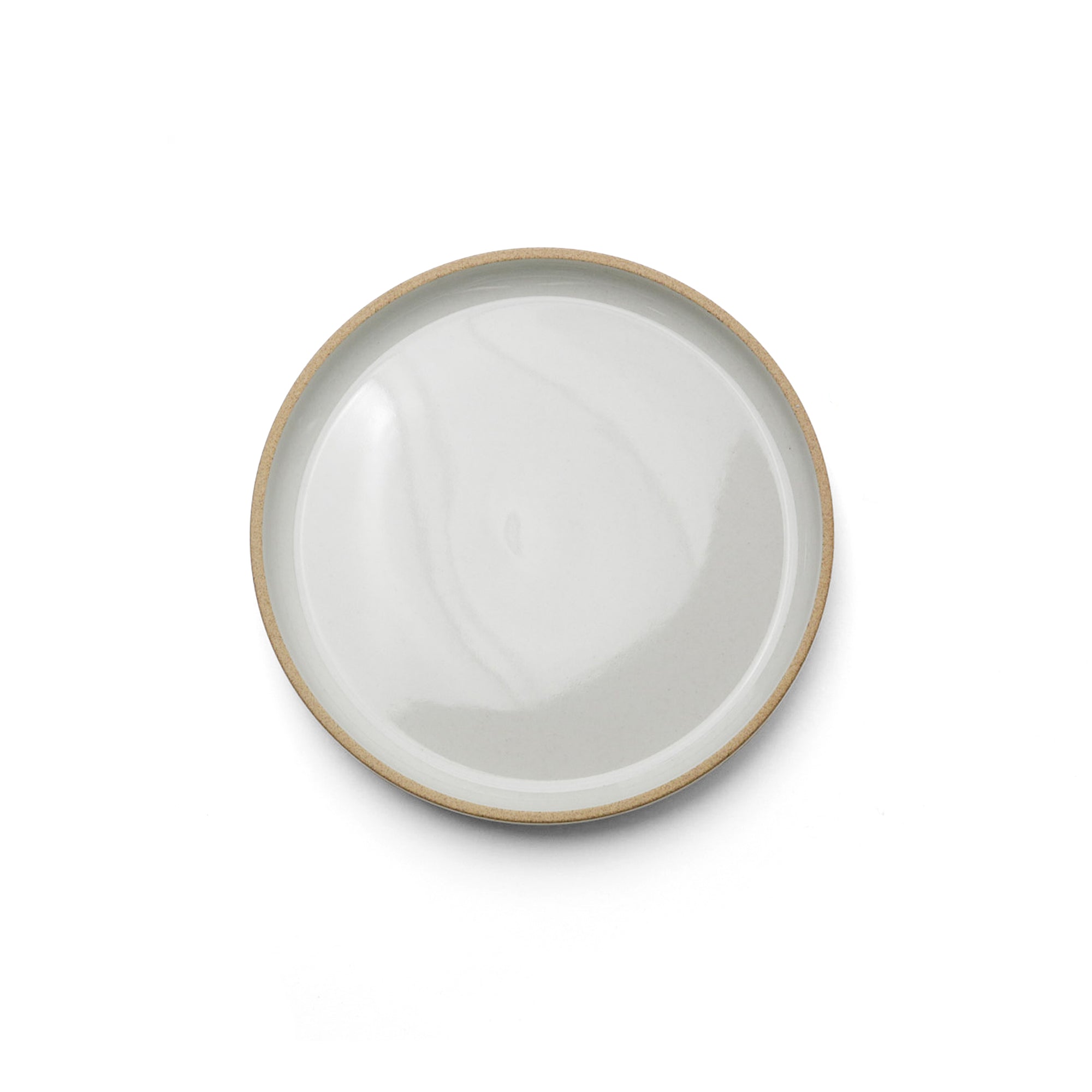 Porcelain Ceramic Plate, Gloss Gray