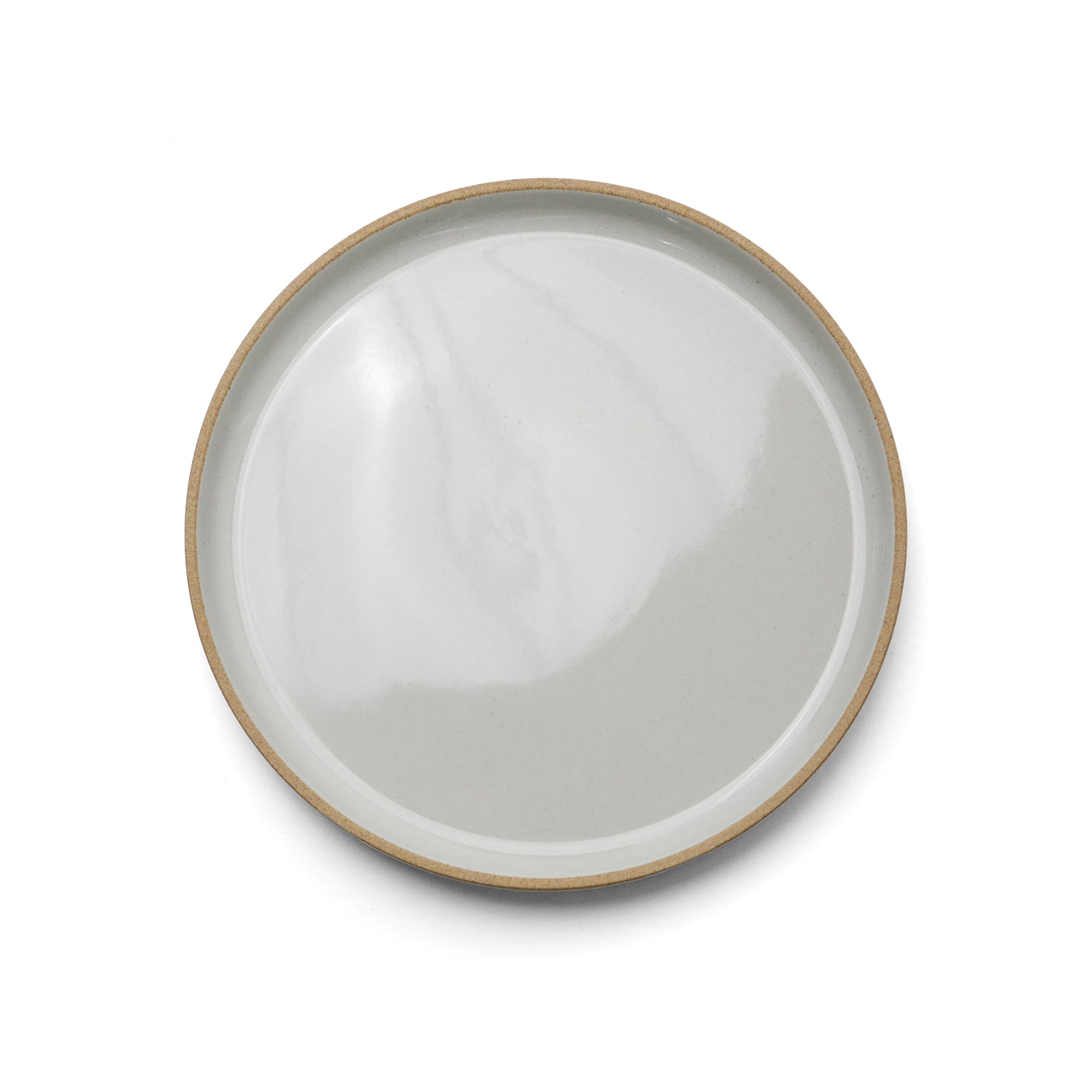 Porcelain Ceramic Plate, Gloss Gray