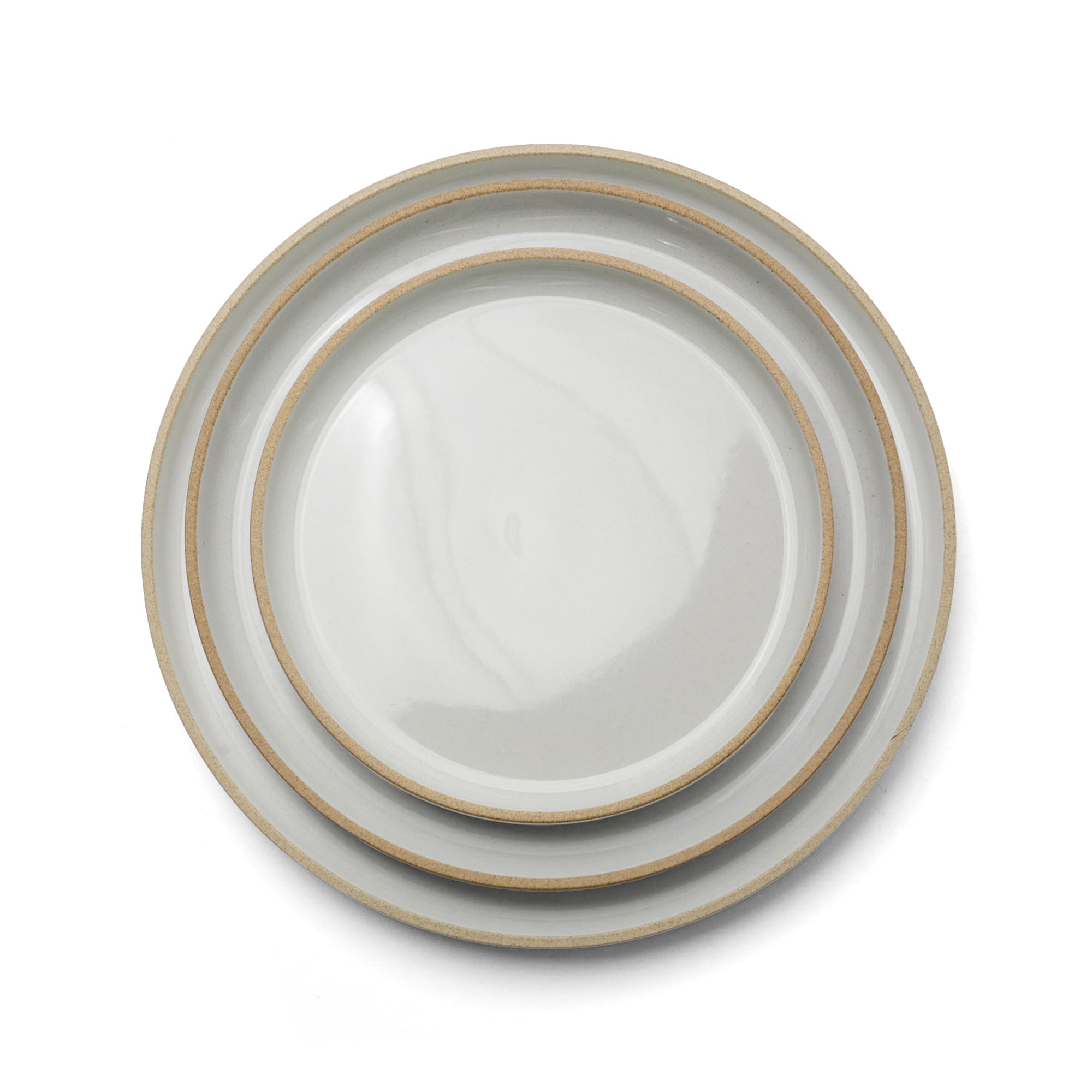 Porcelain Ceramic Plate, Gloss Gray