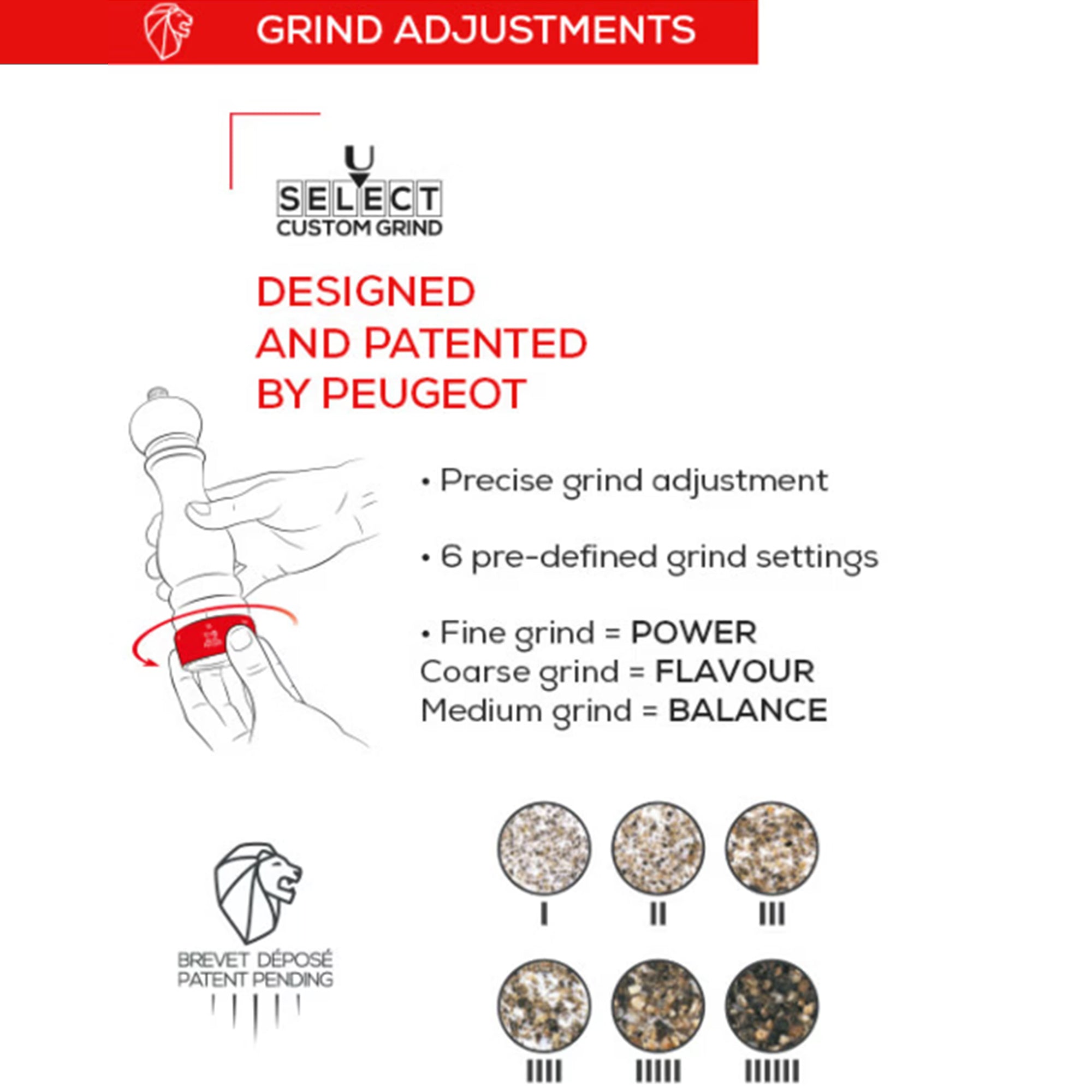 Paris u'Select Manual Wooden Pepper Mill, 9 in